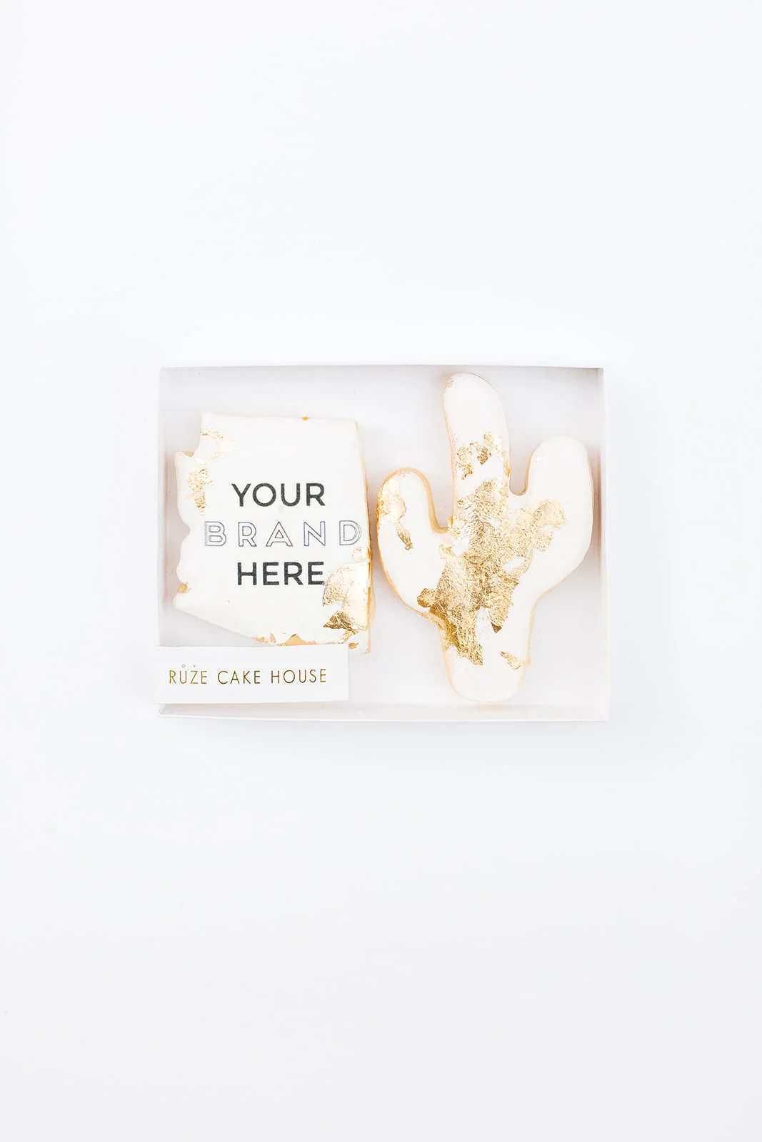 Two-Piece Cookie Favor - Custom Artwork & Gold