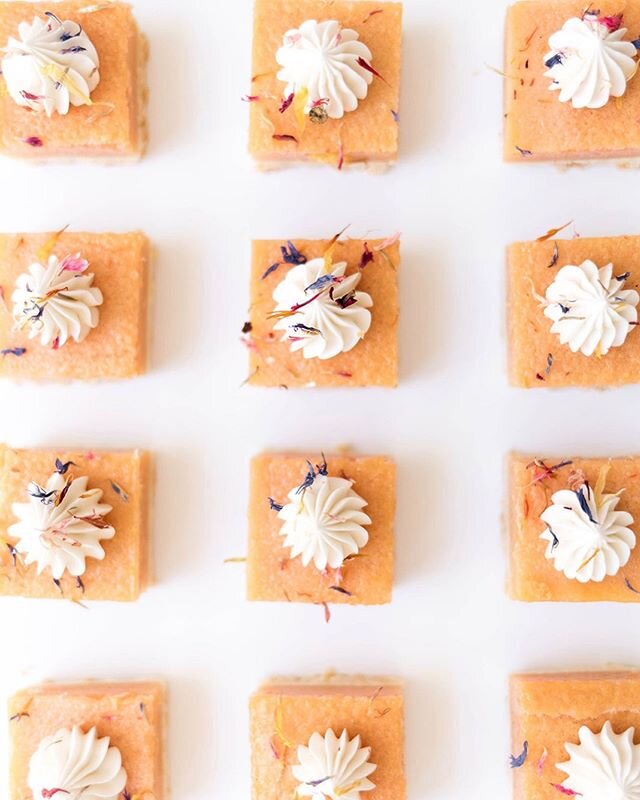 Our signature PRICKLY PEAR BARS!  These are a custom order item which are SUPER popular on dessert tables!!!! Tangy and refreshing!  Photo: @t.noellephoto