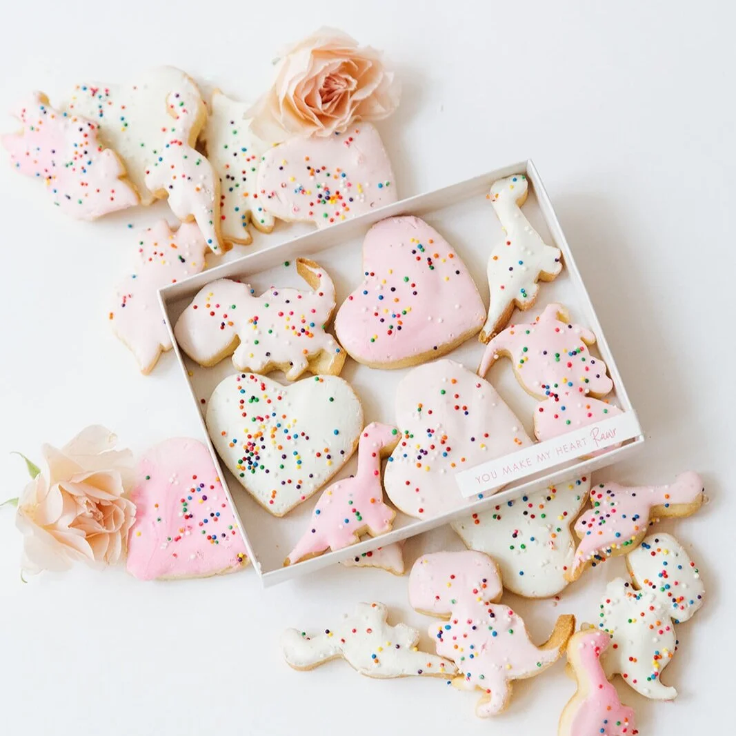 V-DAY - Dinosaur Cookies - You Make My Heart RAWR