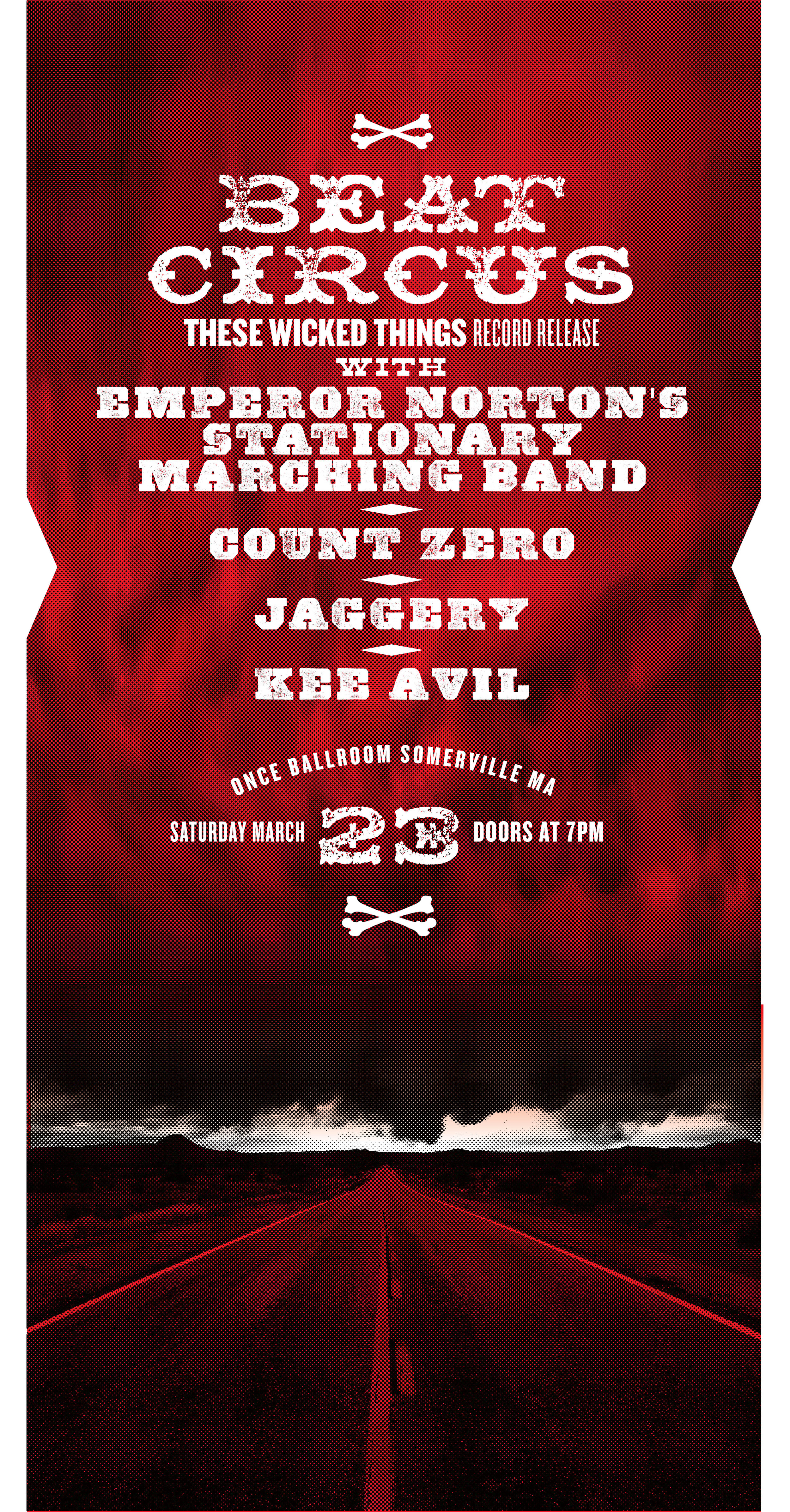 MARCH 23 2019 ONCE BALLROOM SOMERVILLE MA w/COUNT ZERO, JAGGERY, EMPEROR NORTON, KEE AVIL. BY LURE DESIGN