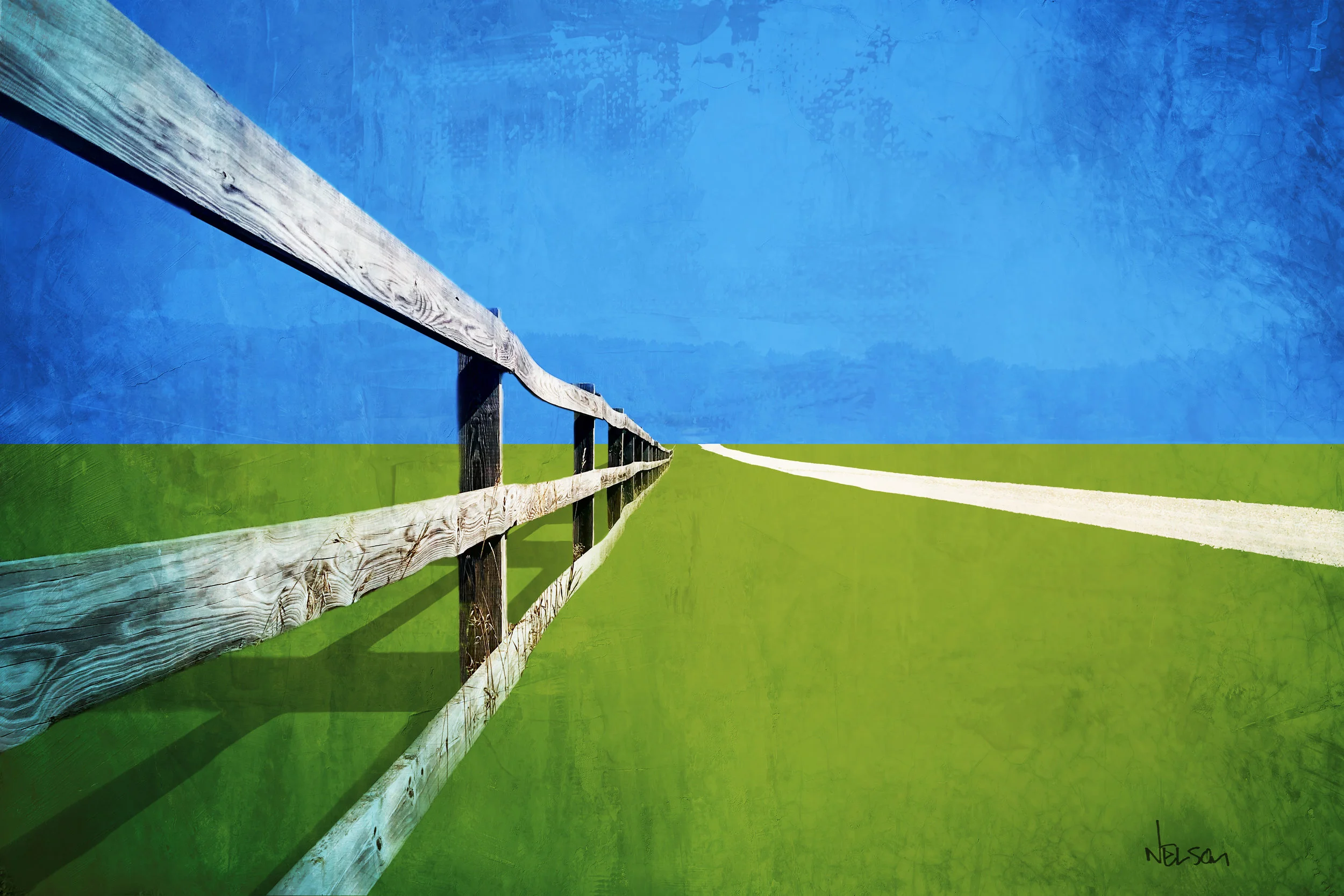 Fence in field