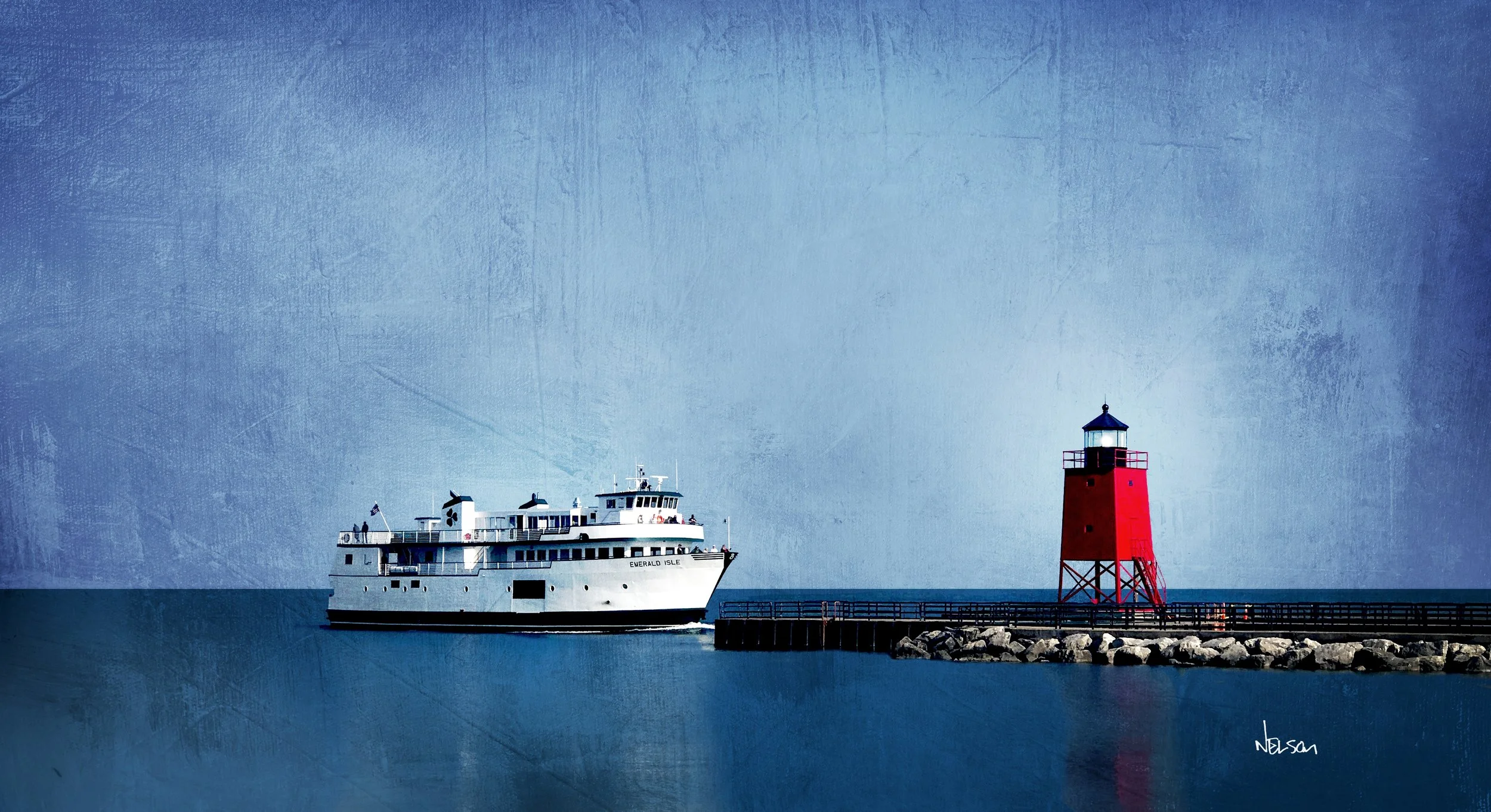 Beaver Islander and Lighthouse 