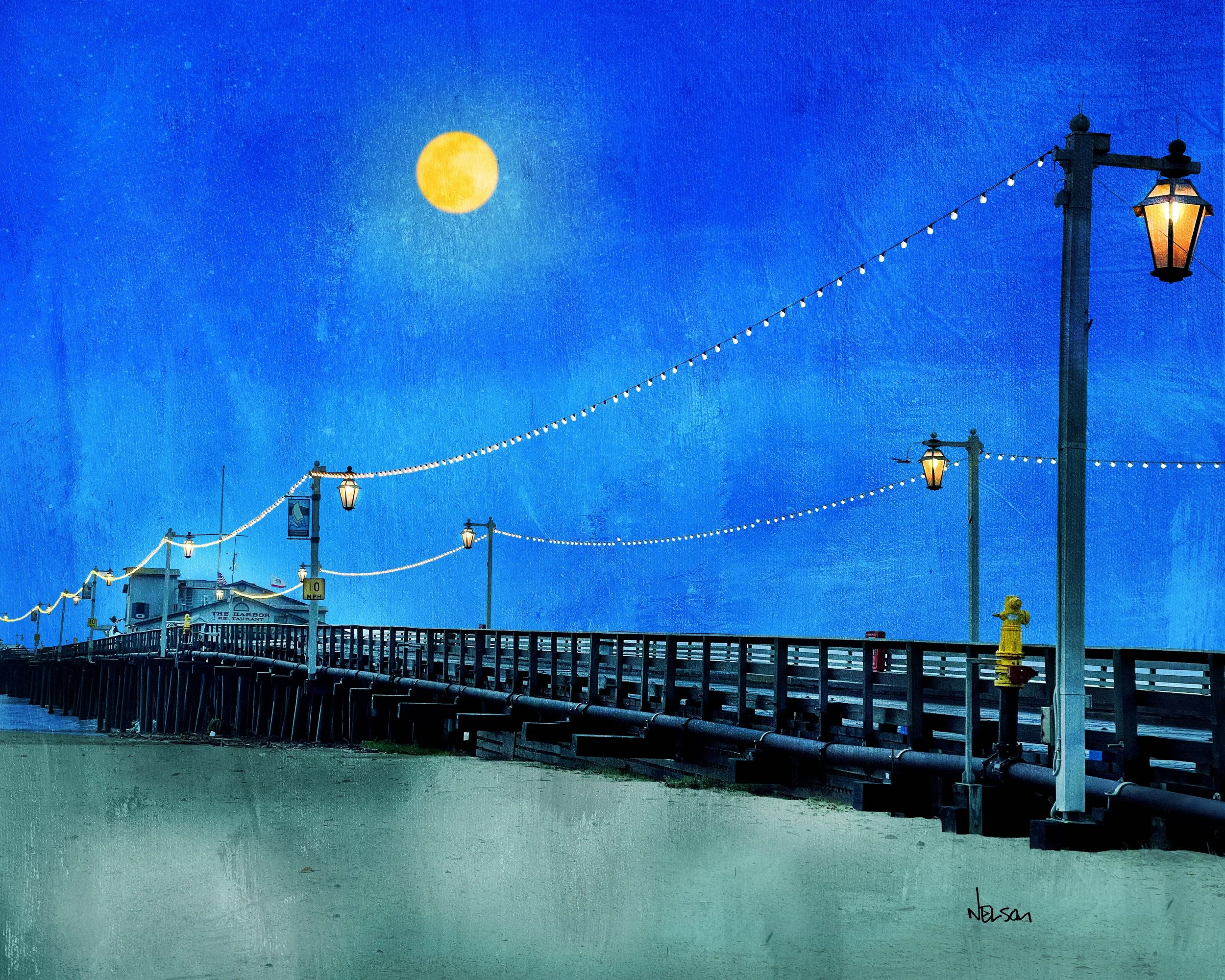 Pier with Light strands
