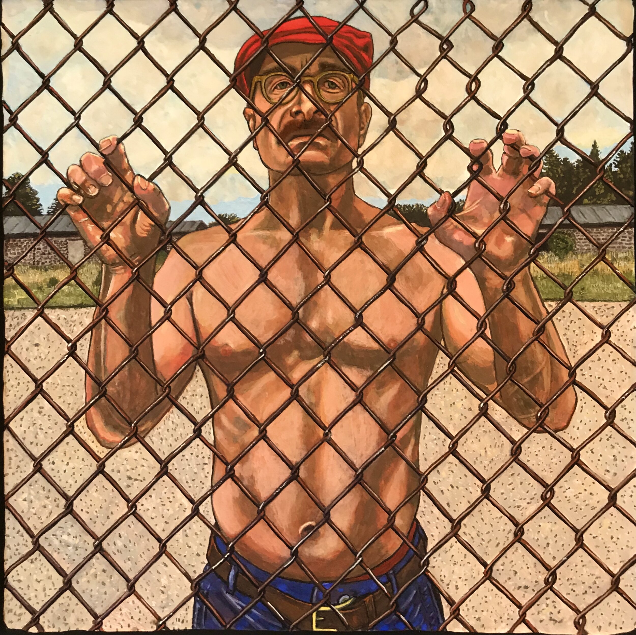 Self Portrait On The Wrong Side Of A Fence