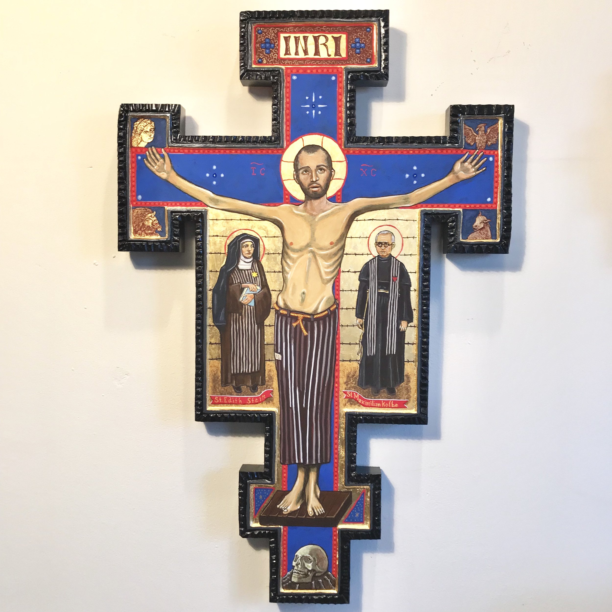 The Auschwitz Cross, Christ Glorified with Saints Edith Stein and Maximilian Kolbe