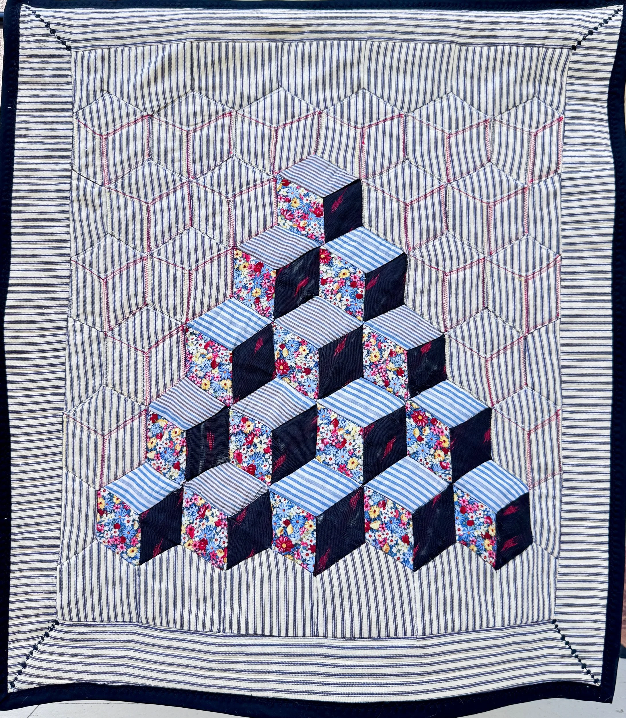 composition with tumbling blocks