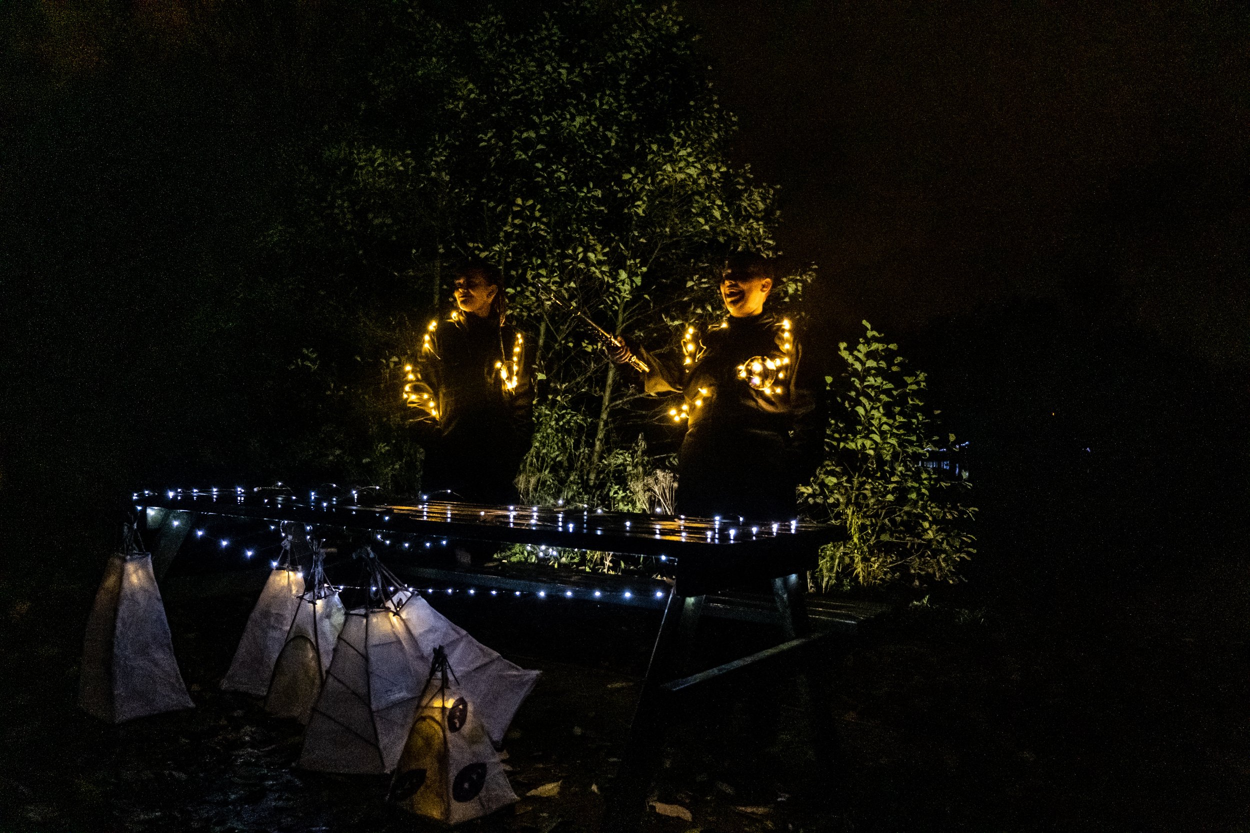 Rails for Trails - 123 B arts Lantern Light Night Walk Canal and River Trust Canals Arts Council England Stoke on Trent Art Performance Community Arts Longport Station to Westport Lake Route Hannah Jess Flute Smile Light.jpg