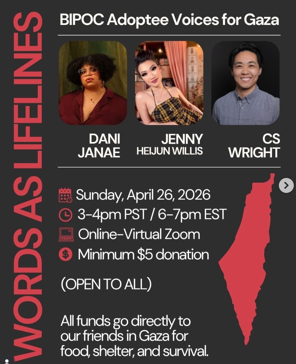 BIPOC Adoptees Voices for Gaza