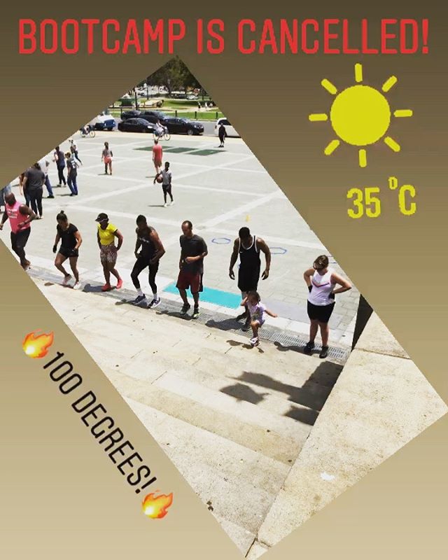 ‼️BOOTCAMP IS CANCELLED THIS WEEK- SEVERE HEAT WARNING 100 DEGREES‼️
•
•
Have a wonderful weekend! •
•
❗️BOOTCAMP IS CANCELLED NEXT WEEK TOO! EXTRAVAGANZA IN NEW ORLEANS BACK AUGUST 4TH!!❗️
•
•
•
Meeting at the fron