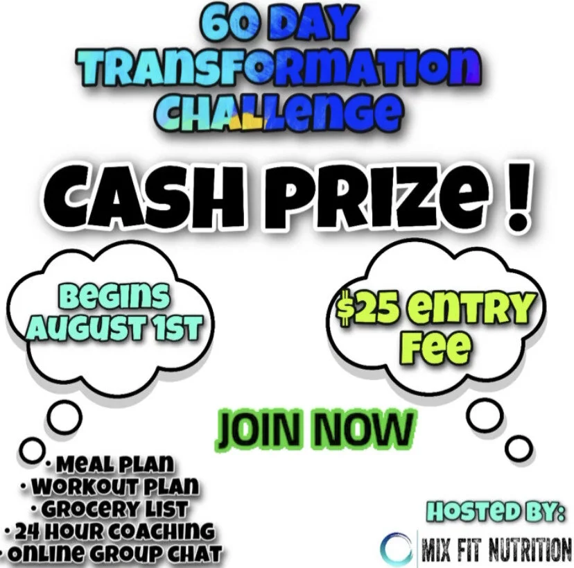 60 DAY BODY TRANSFORMATION CHALLENGE AUG 1ST - OCT  1ST 2021