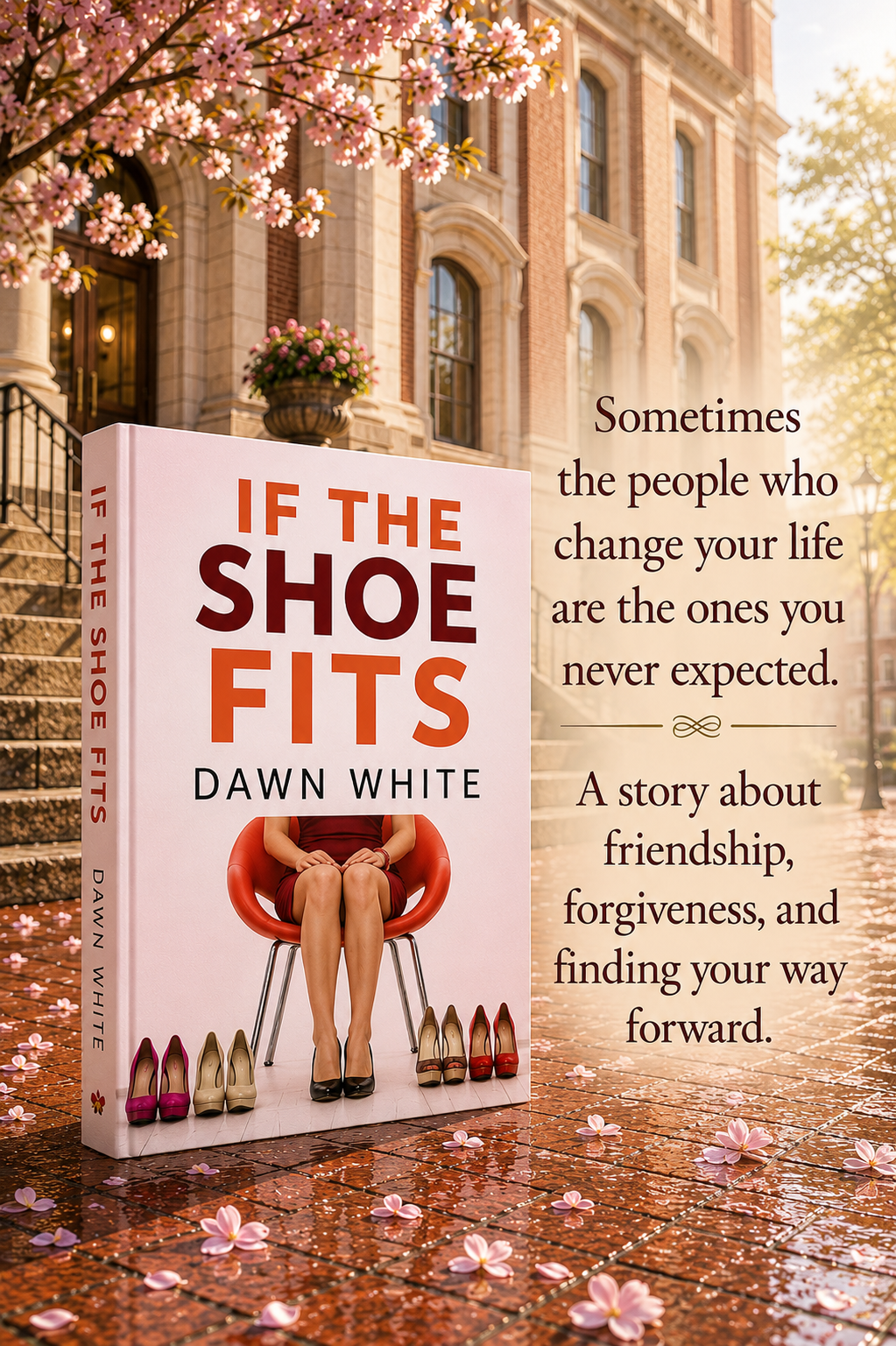 Book cover of If The Shoe Fits by Dawn White. Sometimes the people who change your life are the ones you never expected. A story about friendship, forgiveness, and finding your way forward.