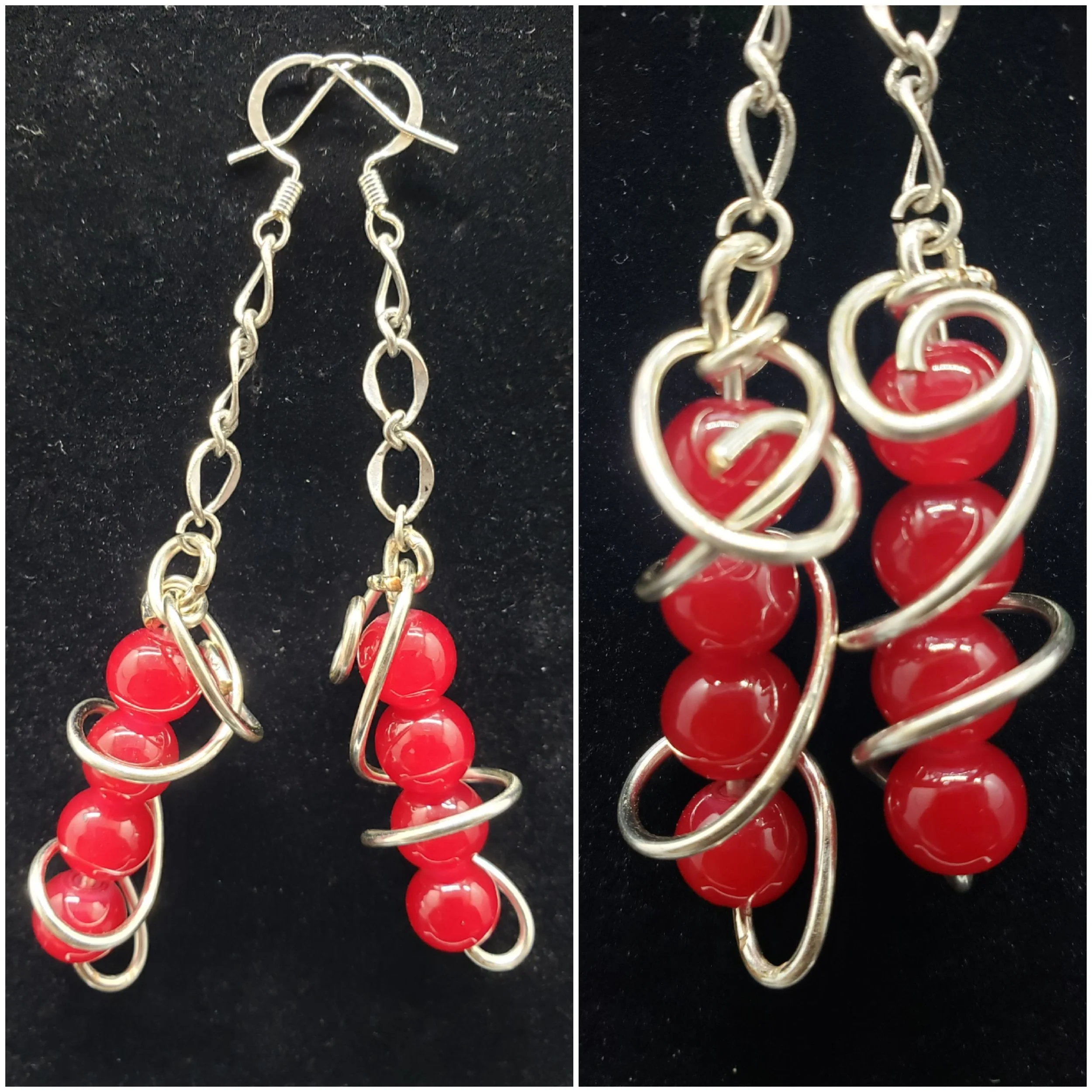 "Strawberry Heaven" 3" Dangle Earrings