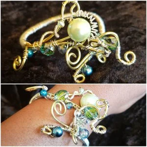 Golden Aqua Lace Bracelet40 WB06 RemovedfrmSite.jpg