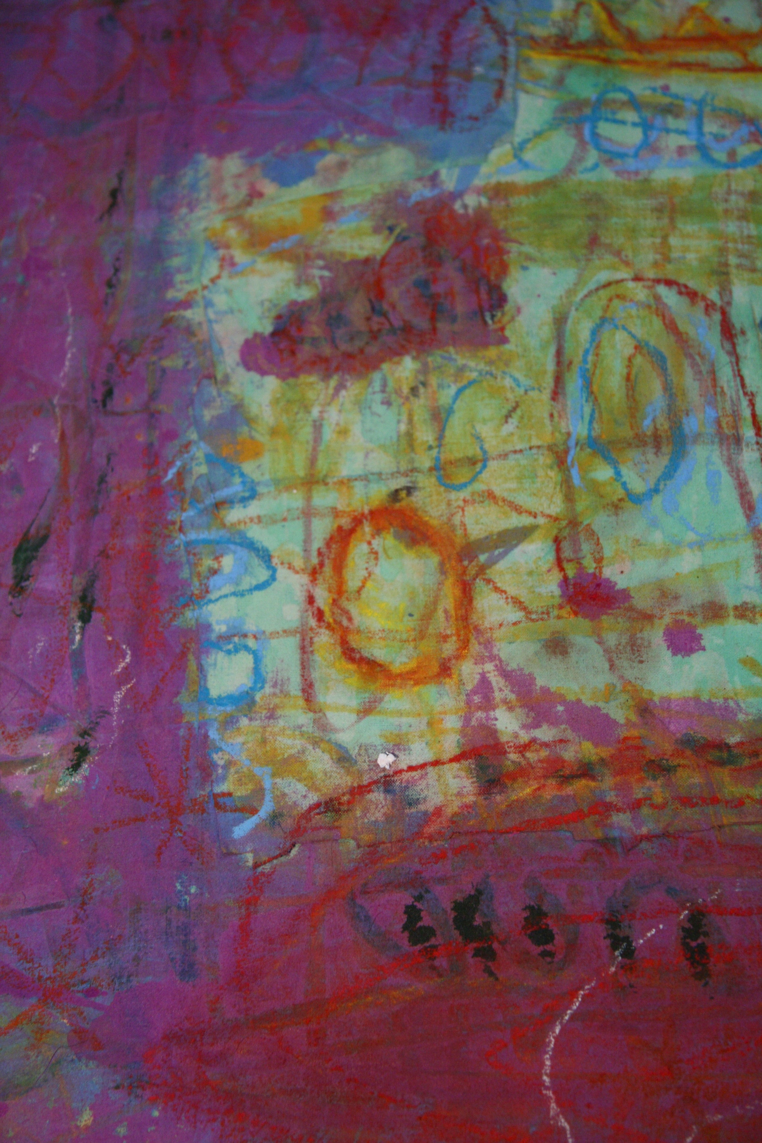 Under Embers,A Breath of Presence#2,2006,Tempera on cotton, pastels,paper,                 otton,pastels,82%22x21%22-1.JPG