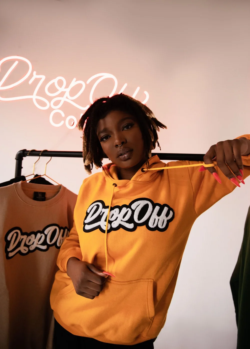 Premium Chenille Patch Hoodies — Drop Off
