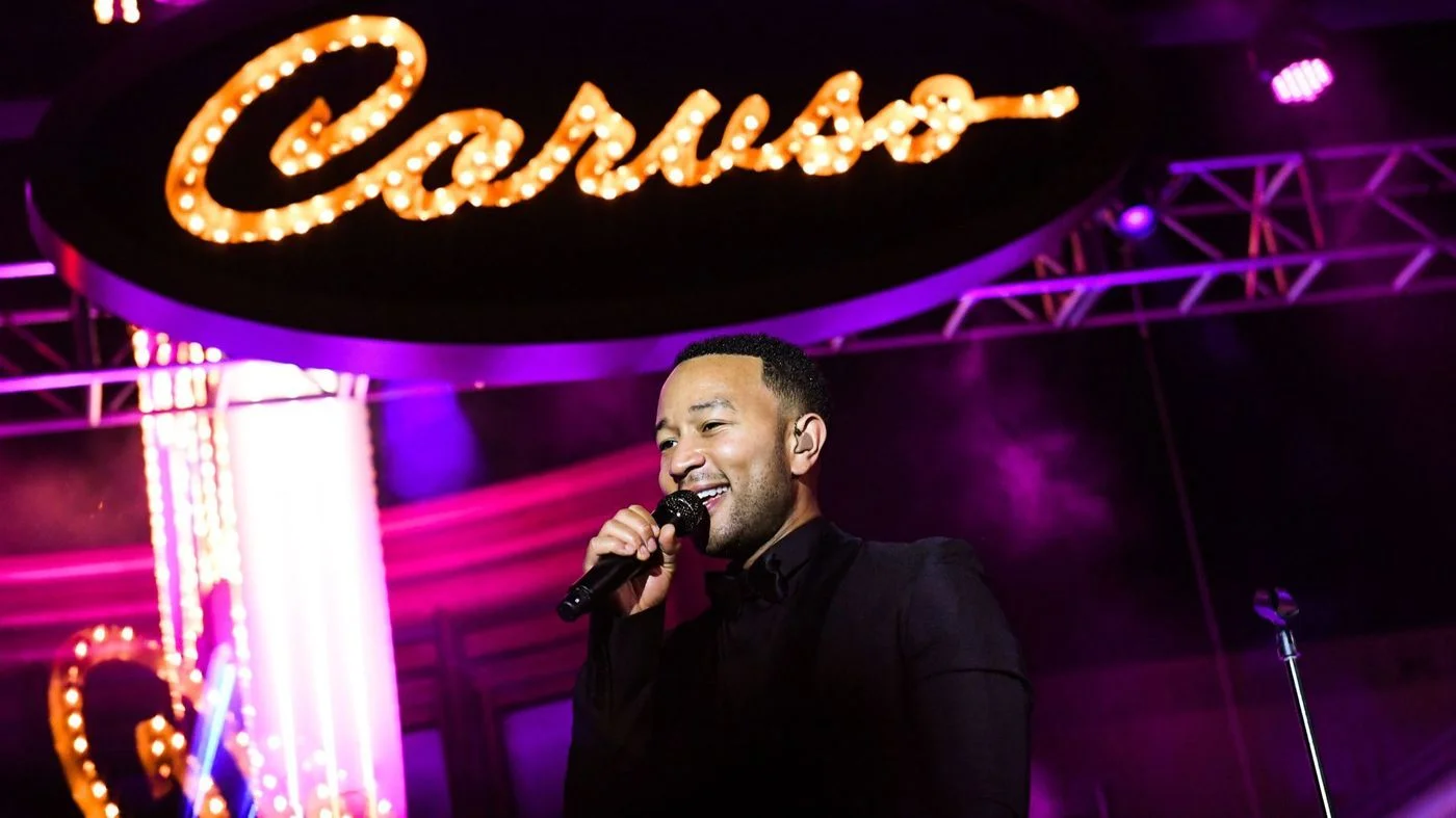 John Legend attends Caruso's Palisades Village Opening Gala at Palisades Village on September 20, 2018 in Pacific Palisades, California.