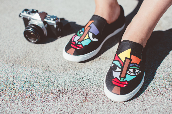 We love these cool sneakers designed by global street artists