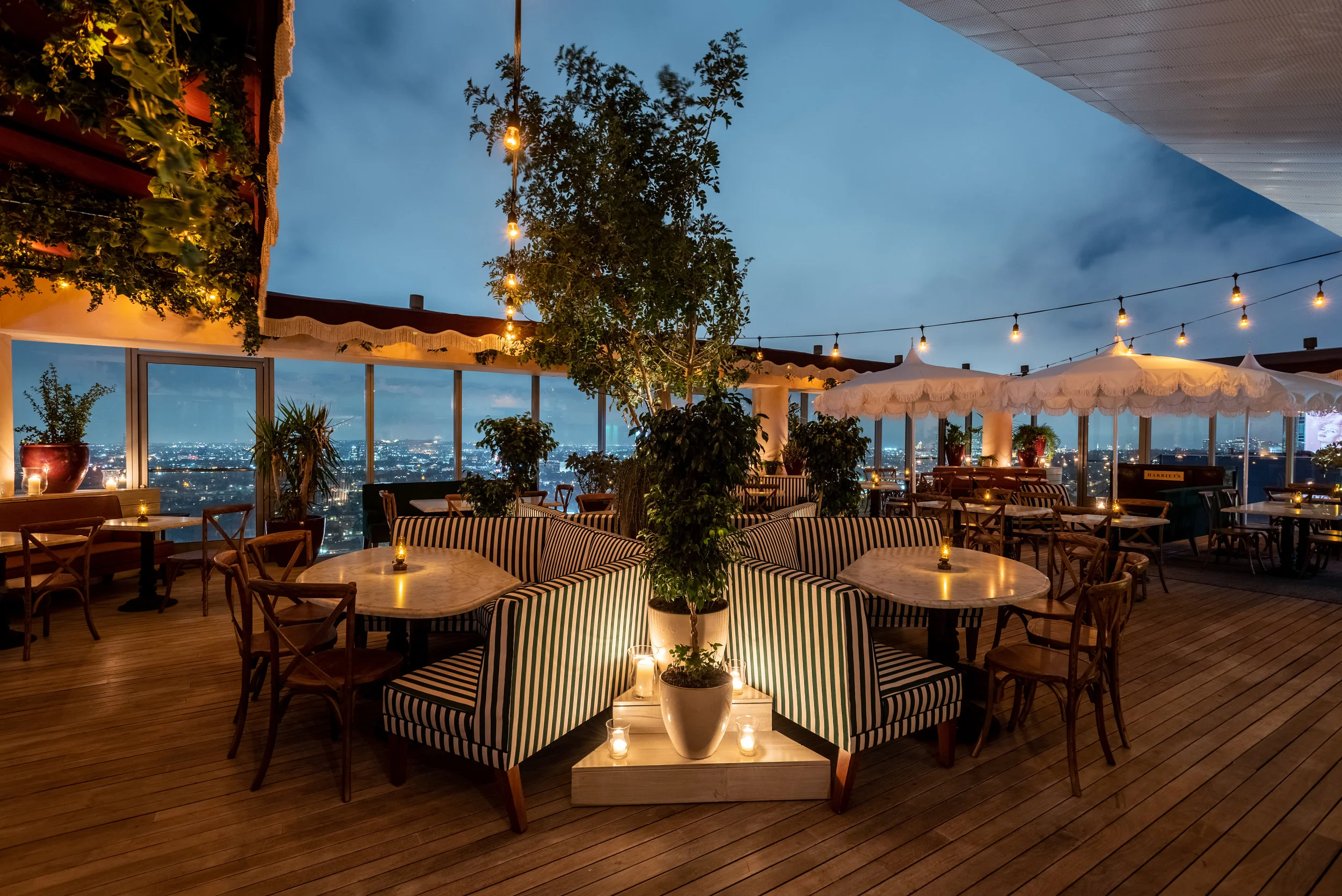Rooftop charmer Harriet's is a vision along LA's Sunset Strip