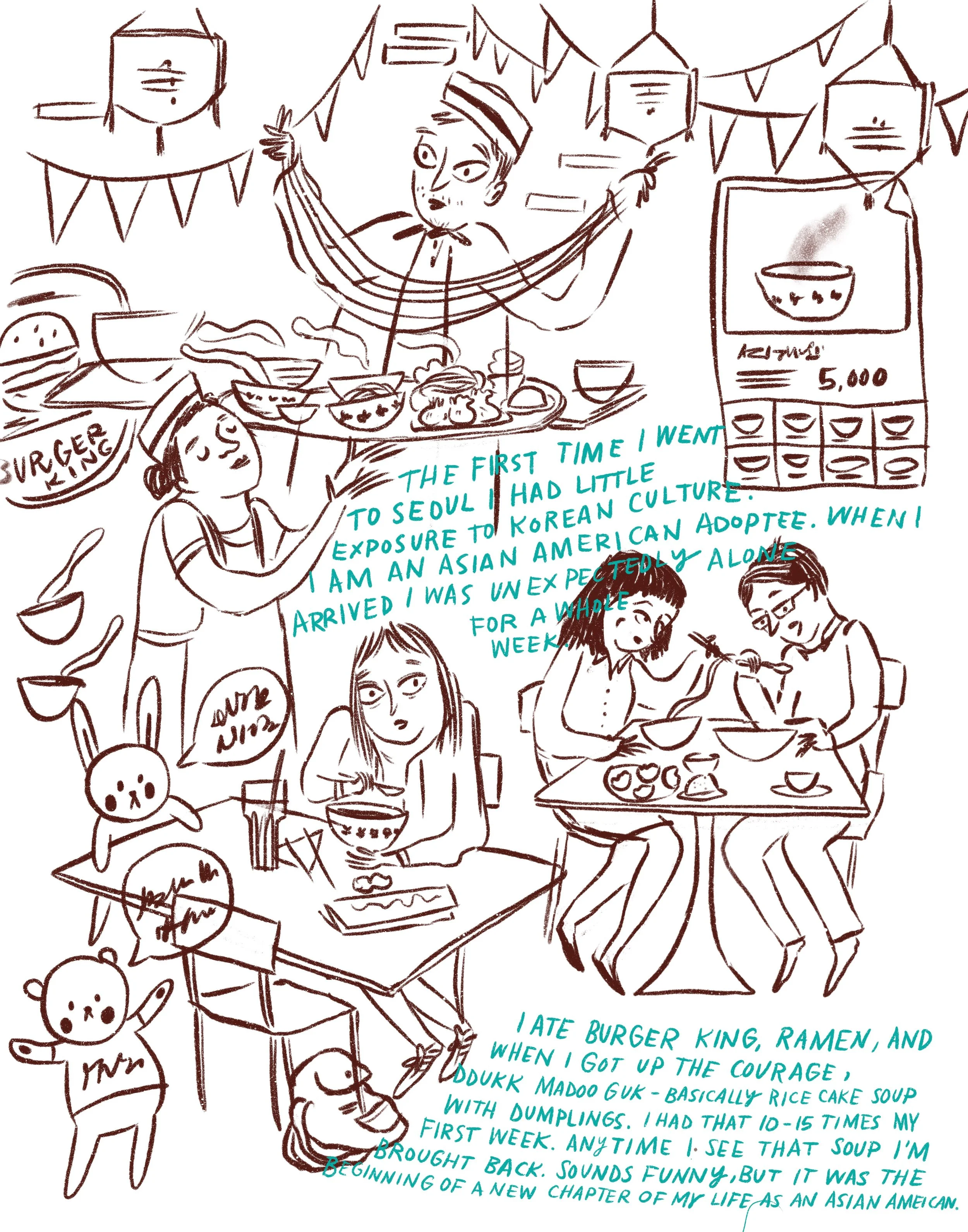 I wrote out the text, edited and moved it around many, many times while trying different approaches.