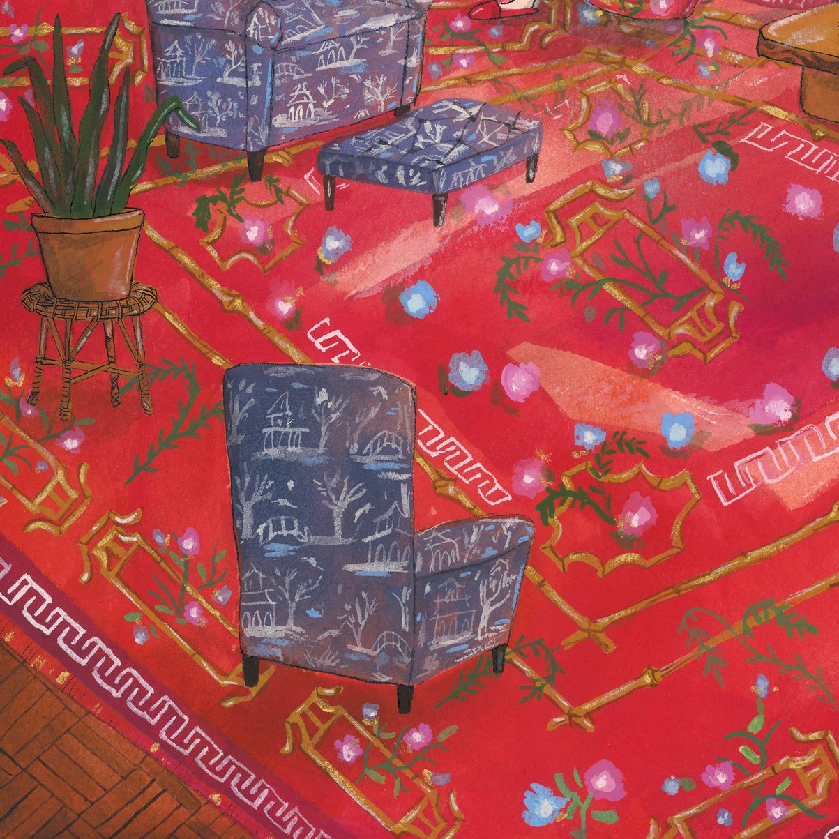 HuntingForARecipe_toile-furniture-pattern-1970s-1960s-interior_JillKittock.jpg