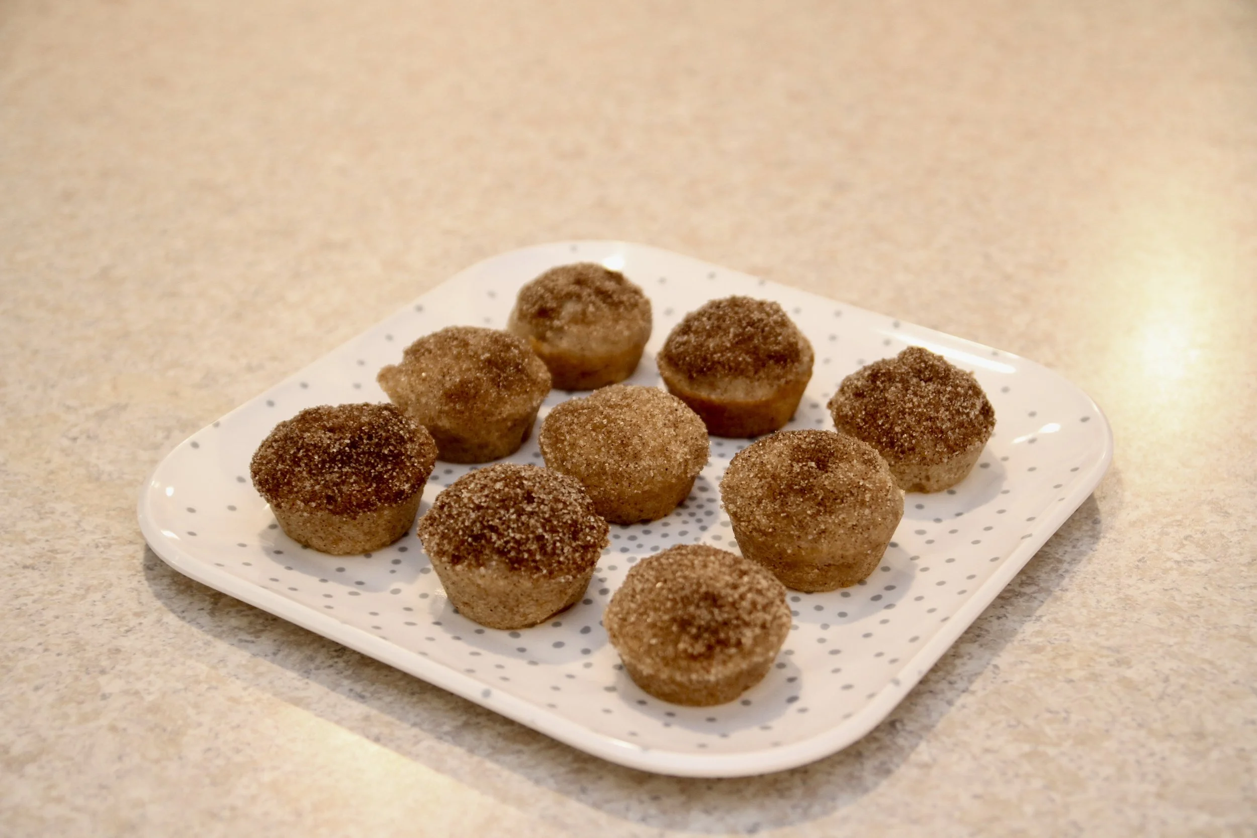 Cinnamon and sugar mini donut muffins
