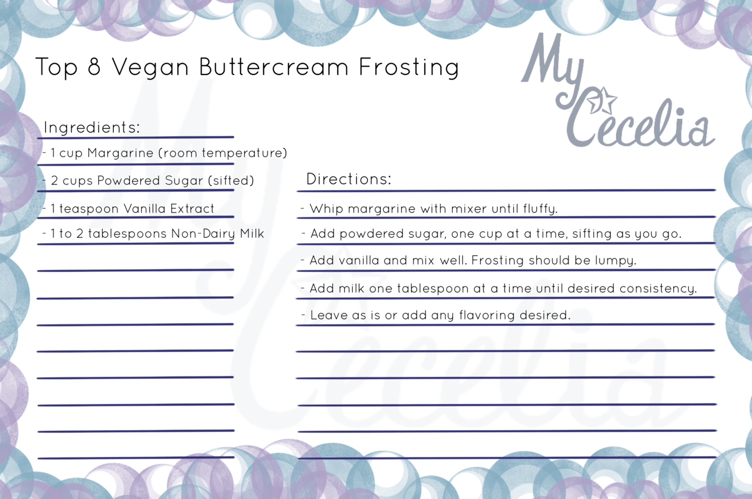 Vegan Buttercream Frosting