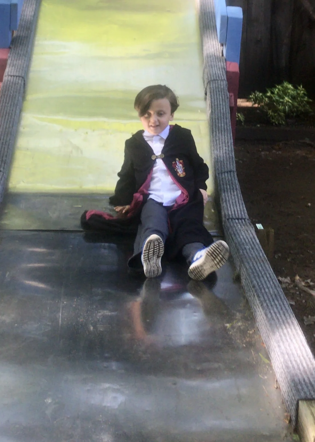 Remy's turn on the slide