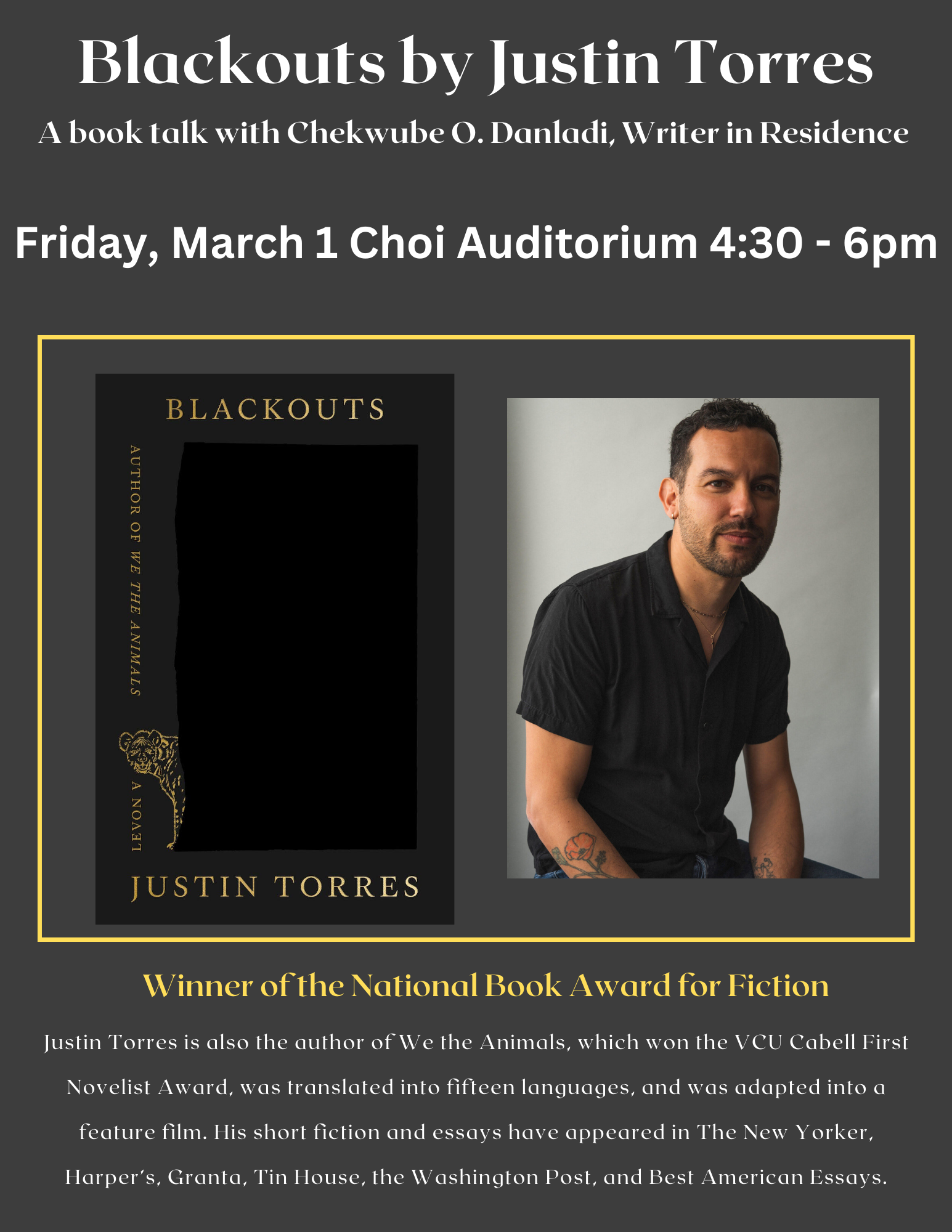In Conversation with Justin Torres