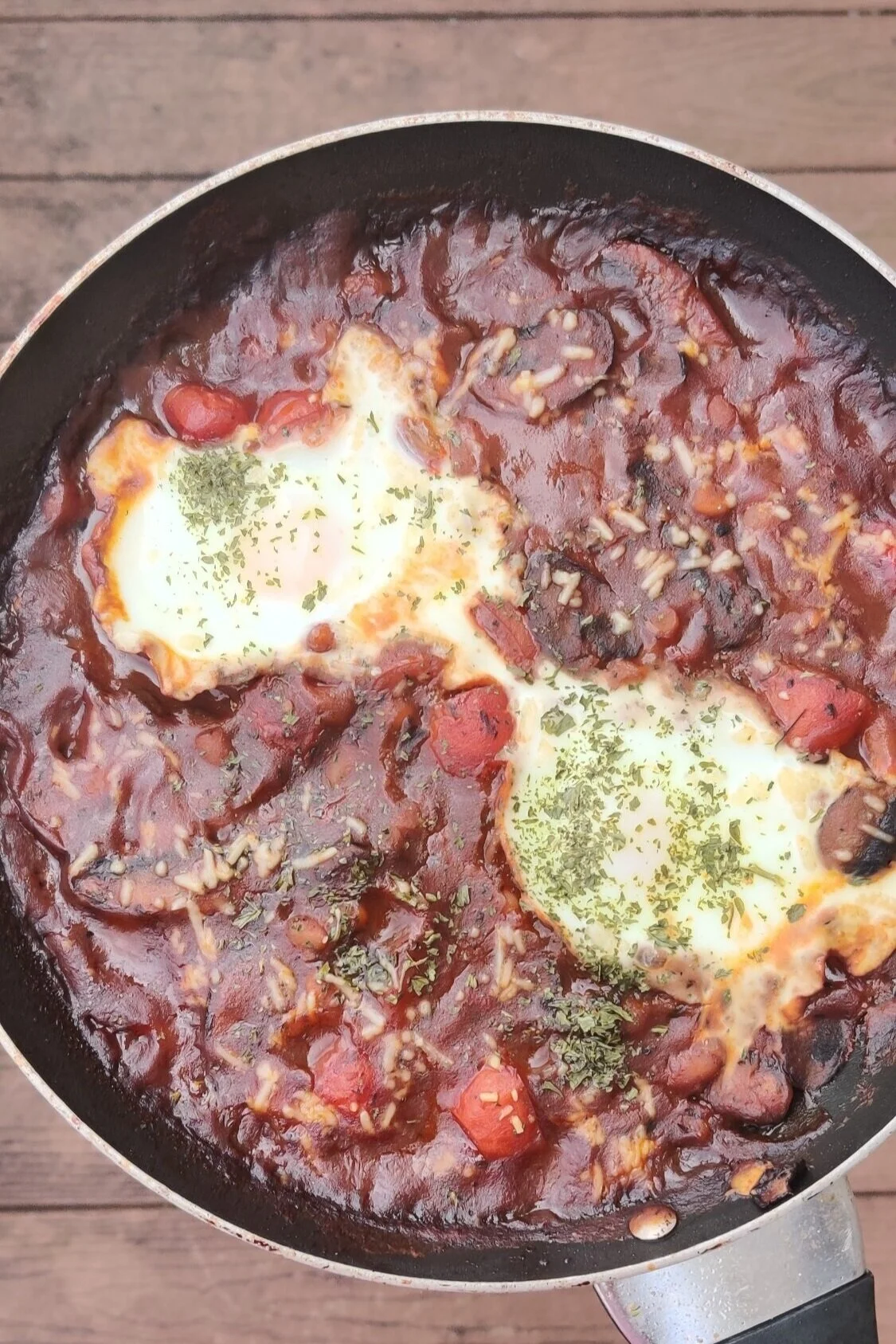 Baked Bean and Mushroom Shakshuka