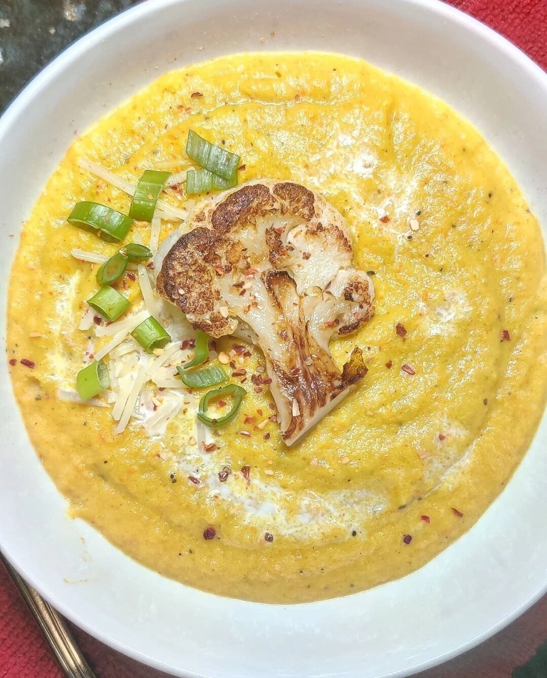 Cauliflower Tumeric Chickpea Soup