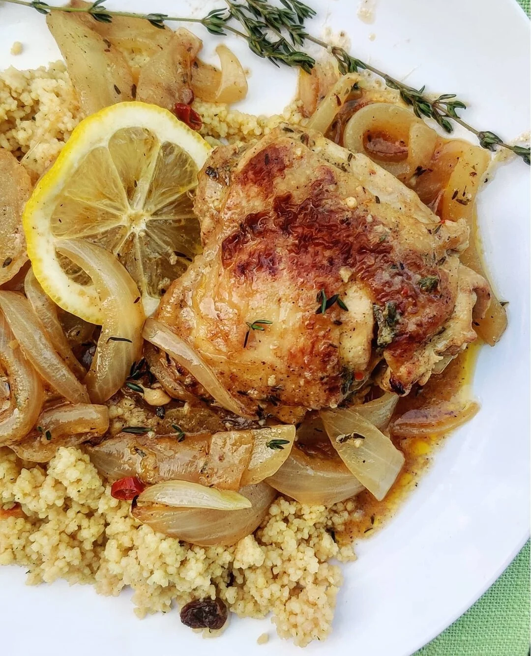 Lemon Chicken with Caramelized Onions (Chicken Yassa)