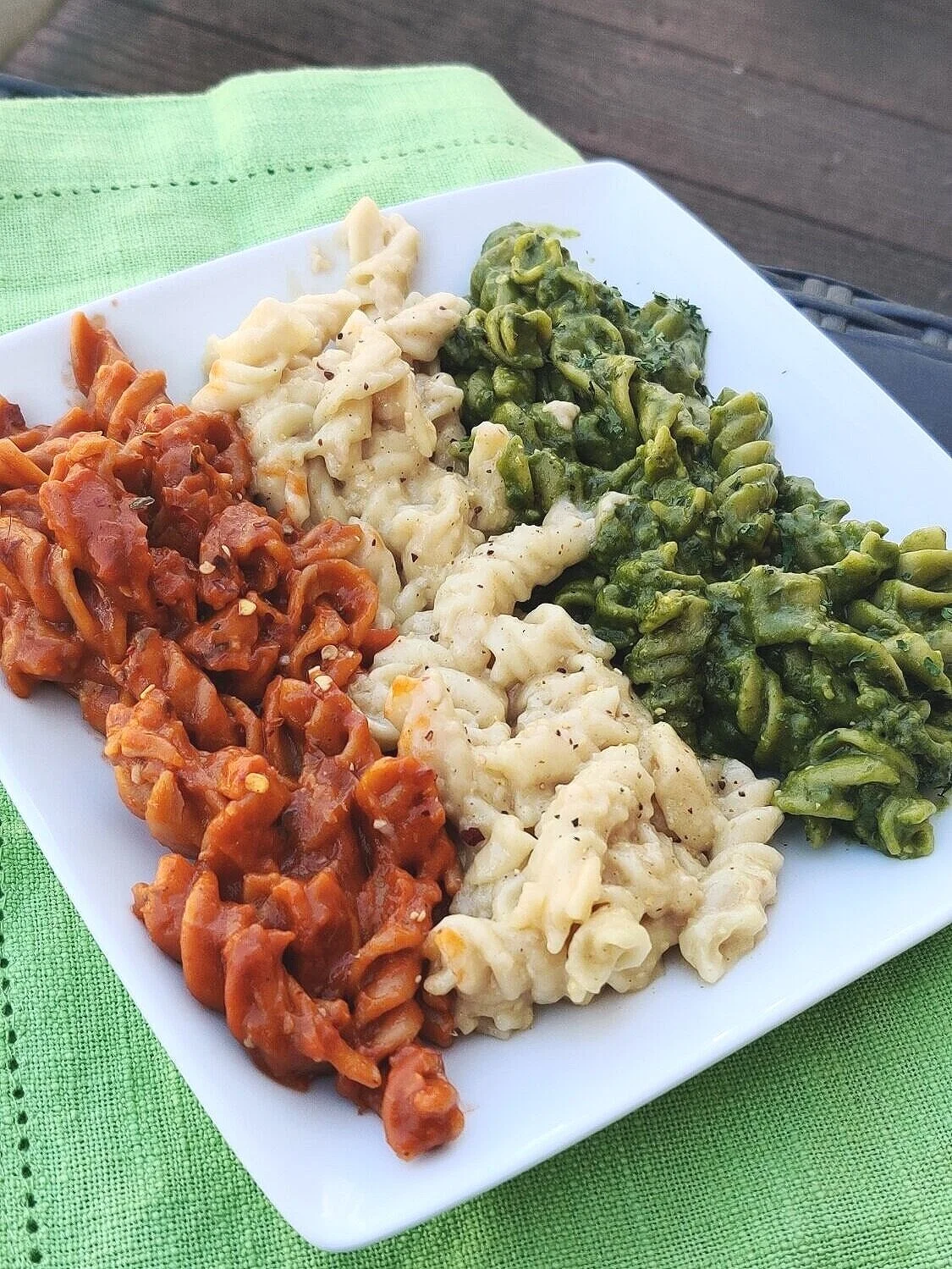 Tricolor Vegan Pasta