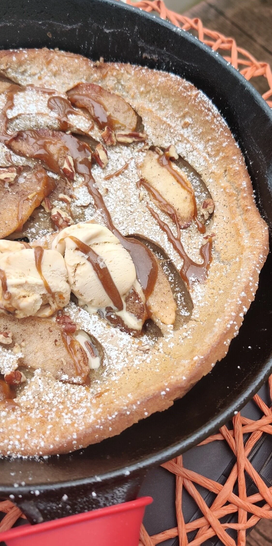 Salted Caramel Apple Dutch Baby