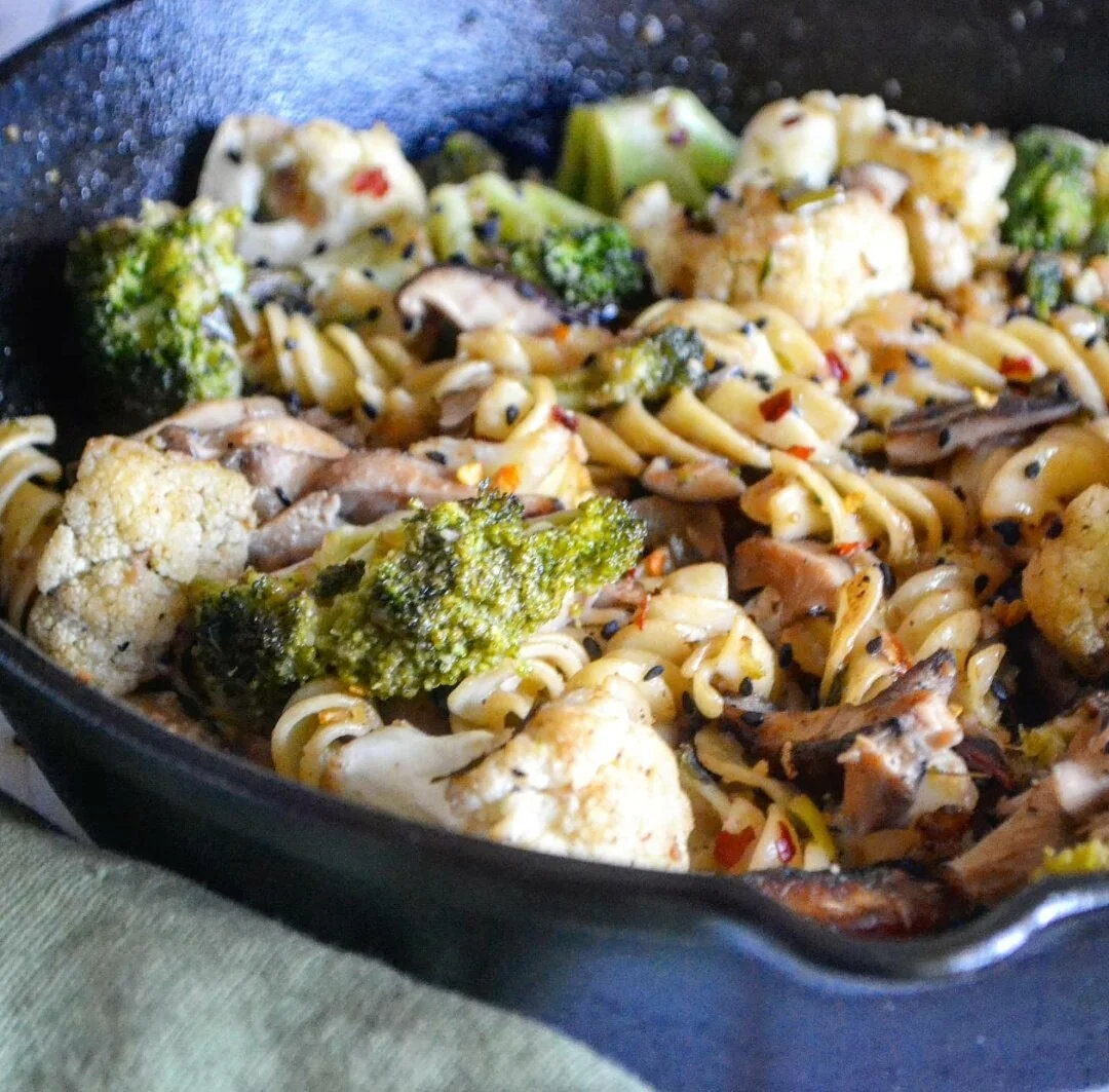 Mushroom, Broccoli and Cauliflower Stirfry Mushroom, Broccoli and Cauliflower Stirfry