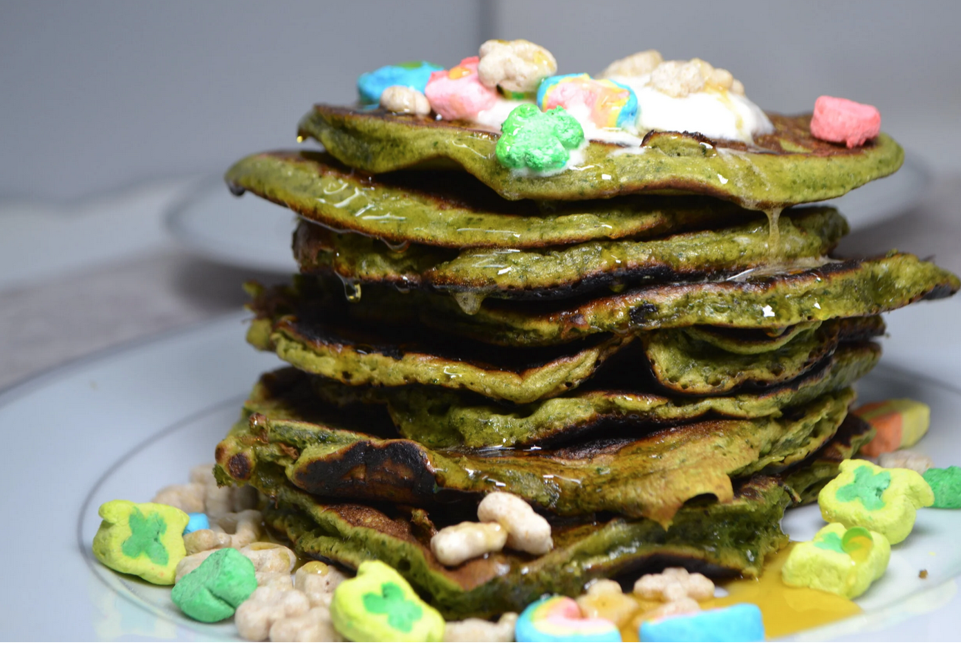 Lucky Charms and Kale Pancakes