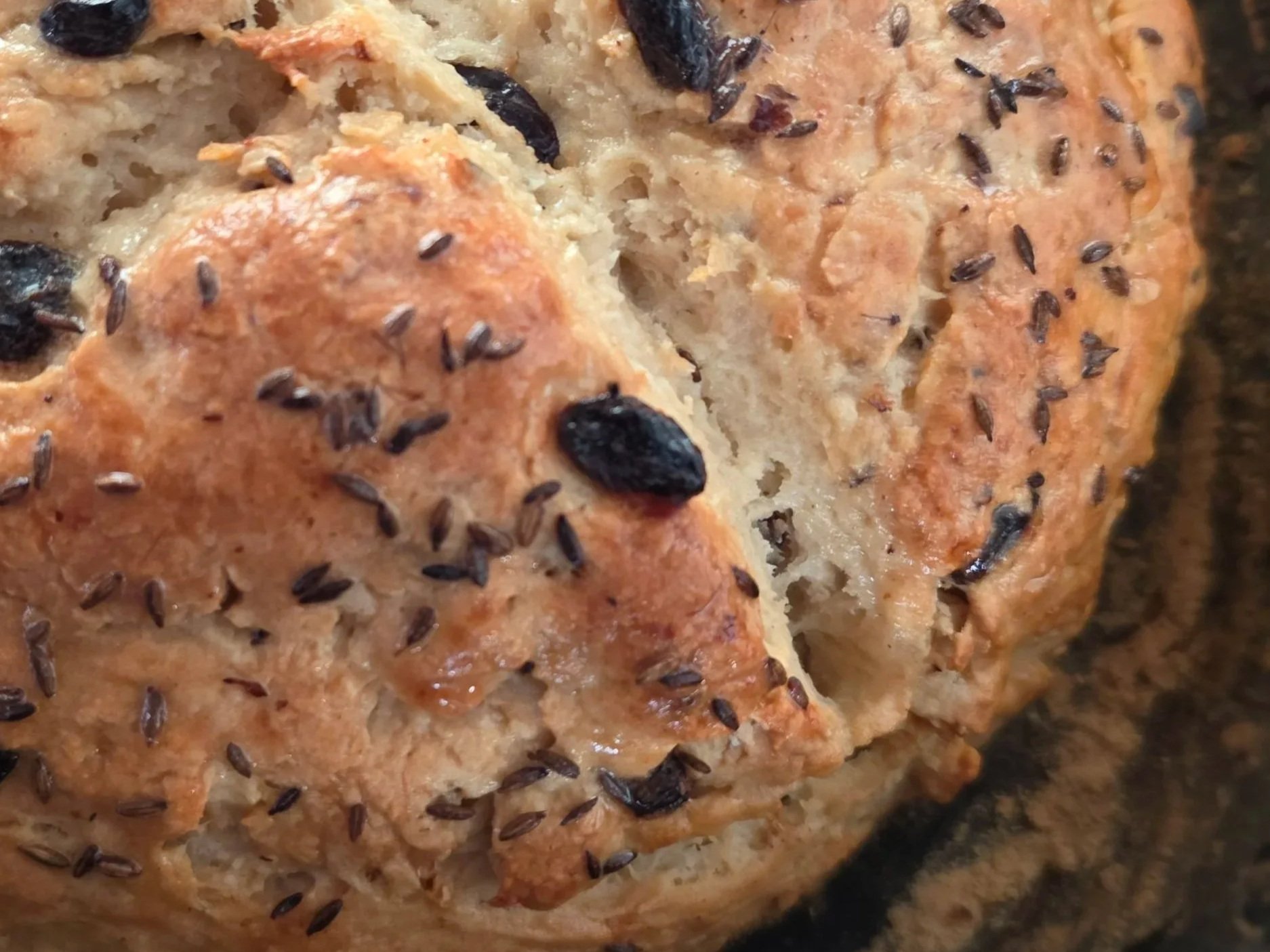 Irish Soda Bread with Raisins and Caraway Seeds
