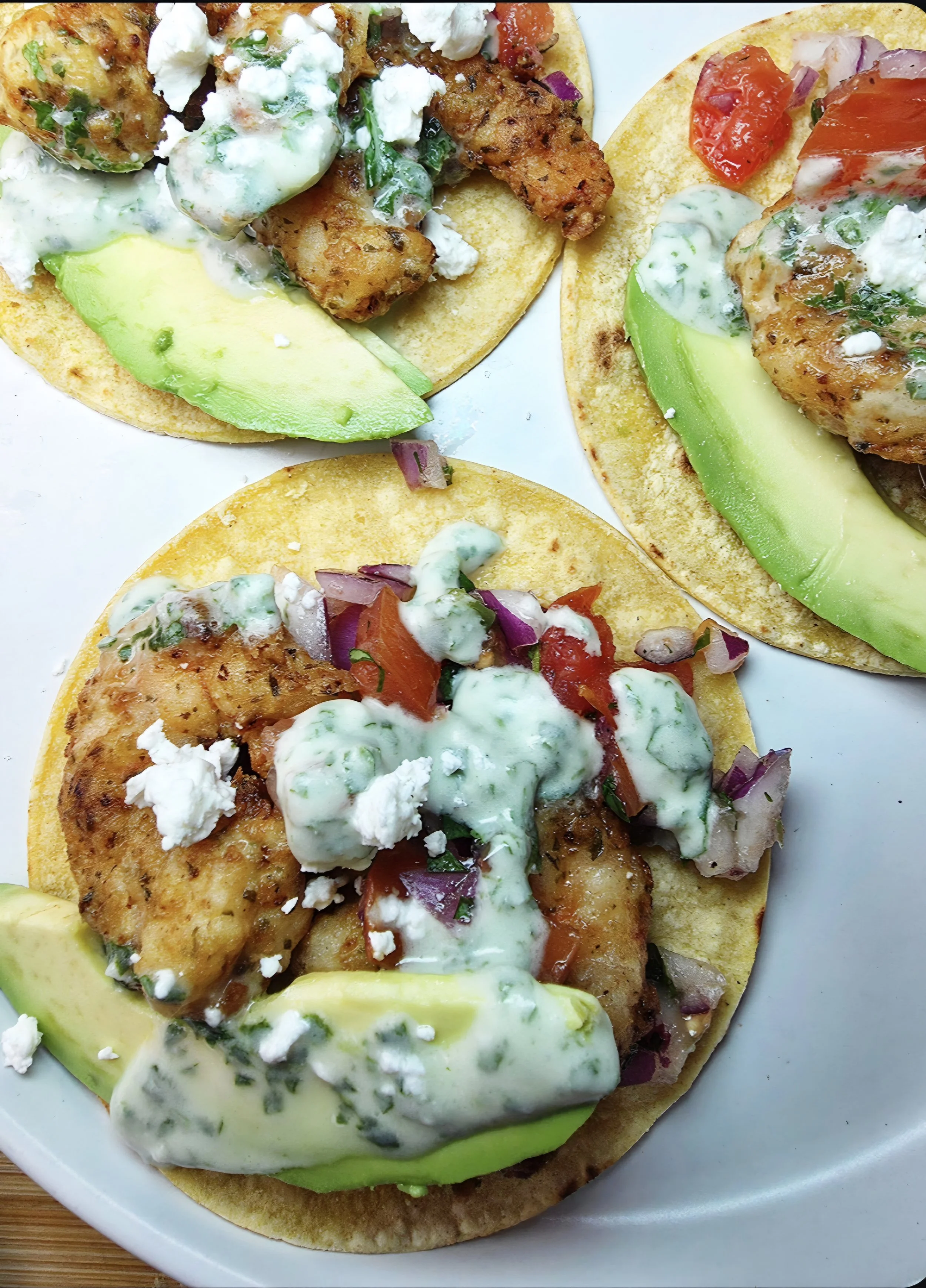 Coconut Lime Shrimp Tacos with Fresh Basil