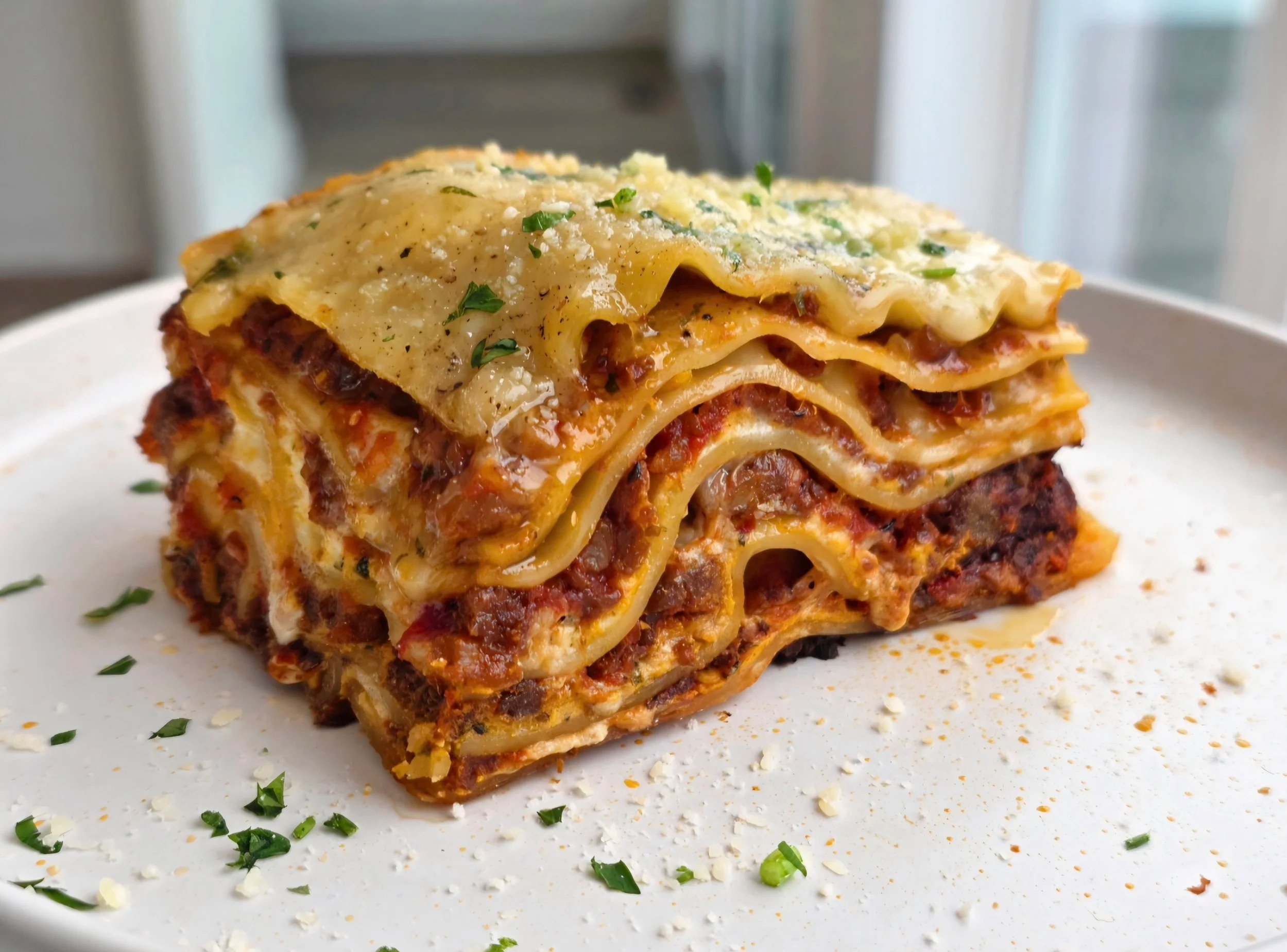 Ricotta Lasagna with Rich Meat Sauce