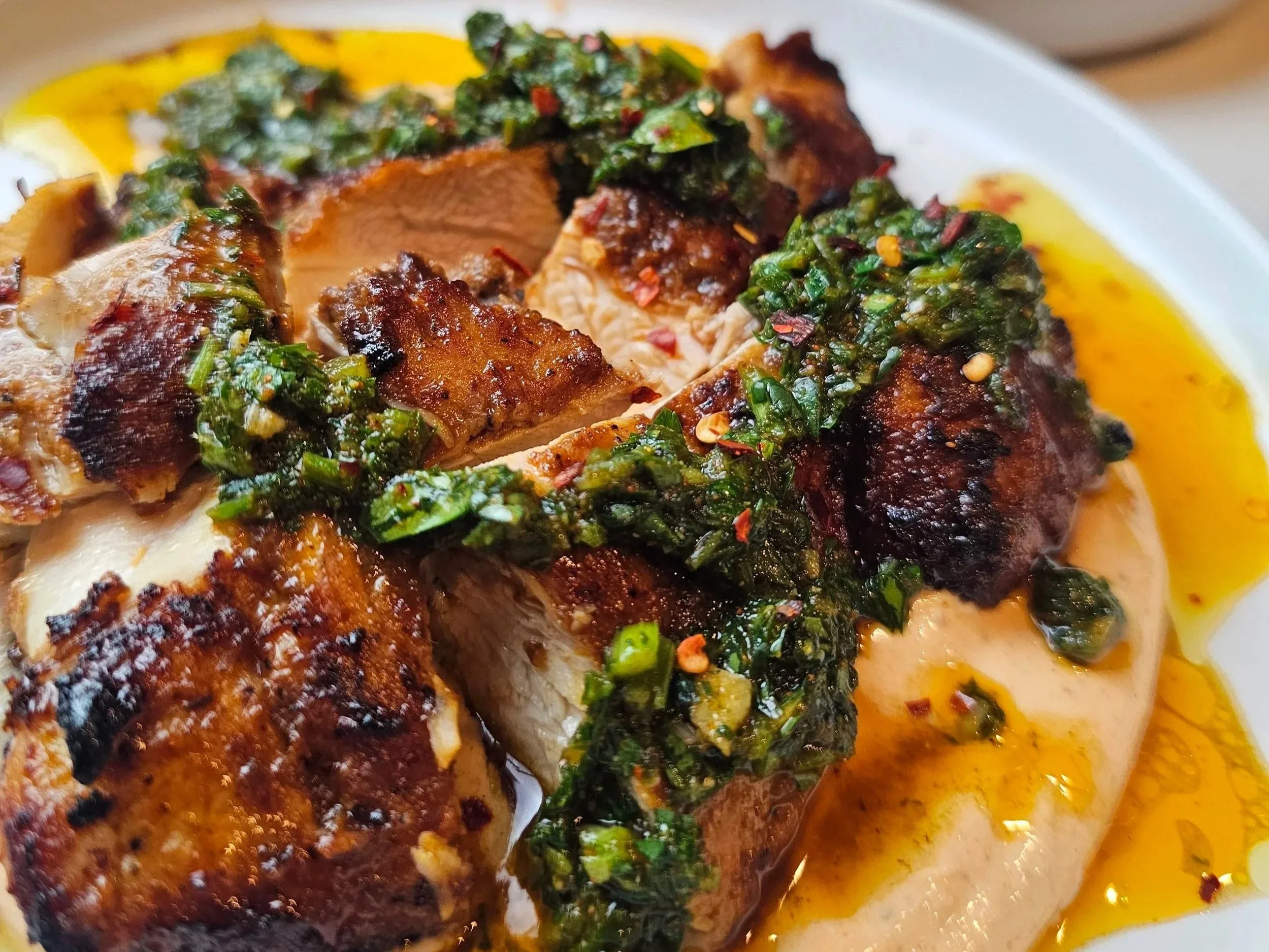 Harissa Chicken with Chermoula Sauce