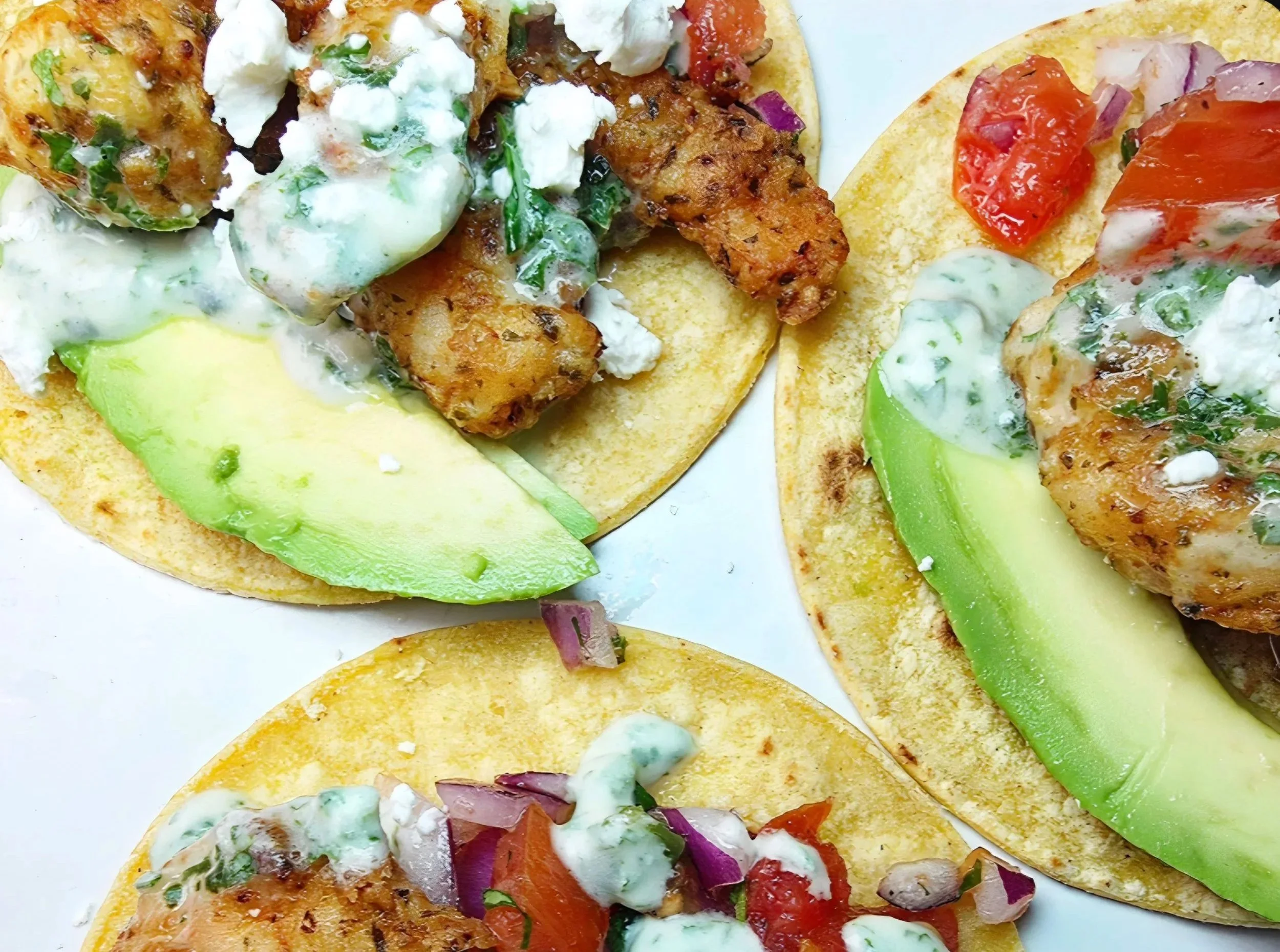 Coconut Lime Shrimp Tacos with Fresh Basil