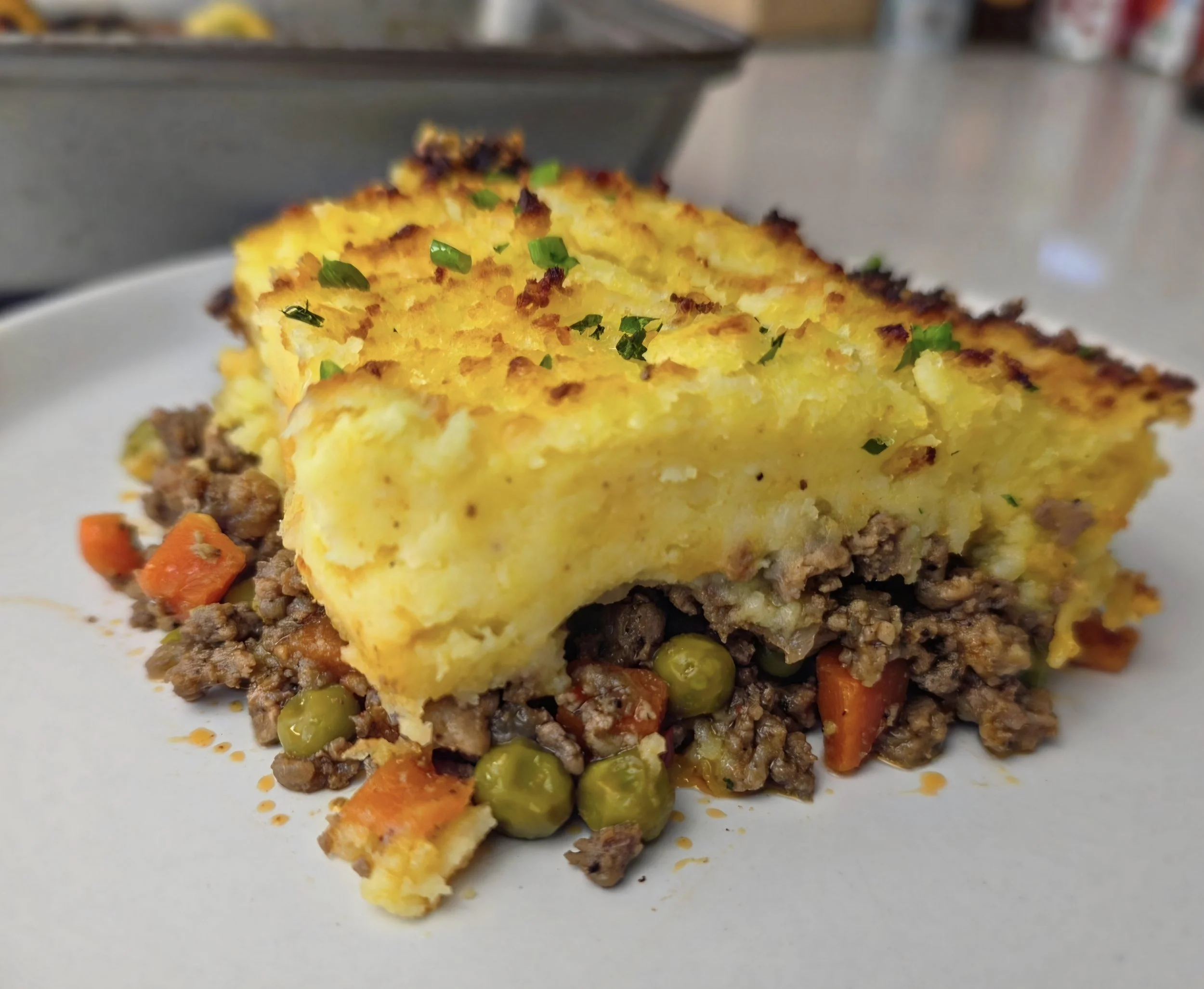 Coriander Shepherd’s Pie with Creamy Mashed Potatoes
