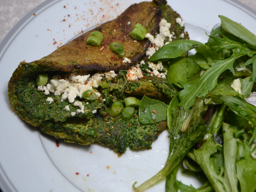 4-Leaf Spinach Omelette