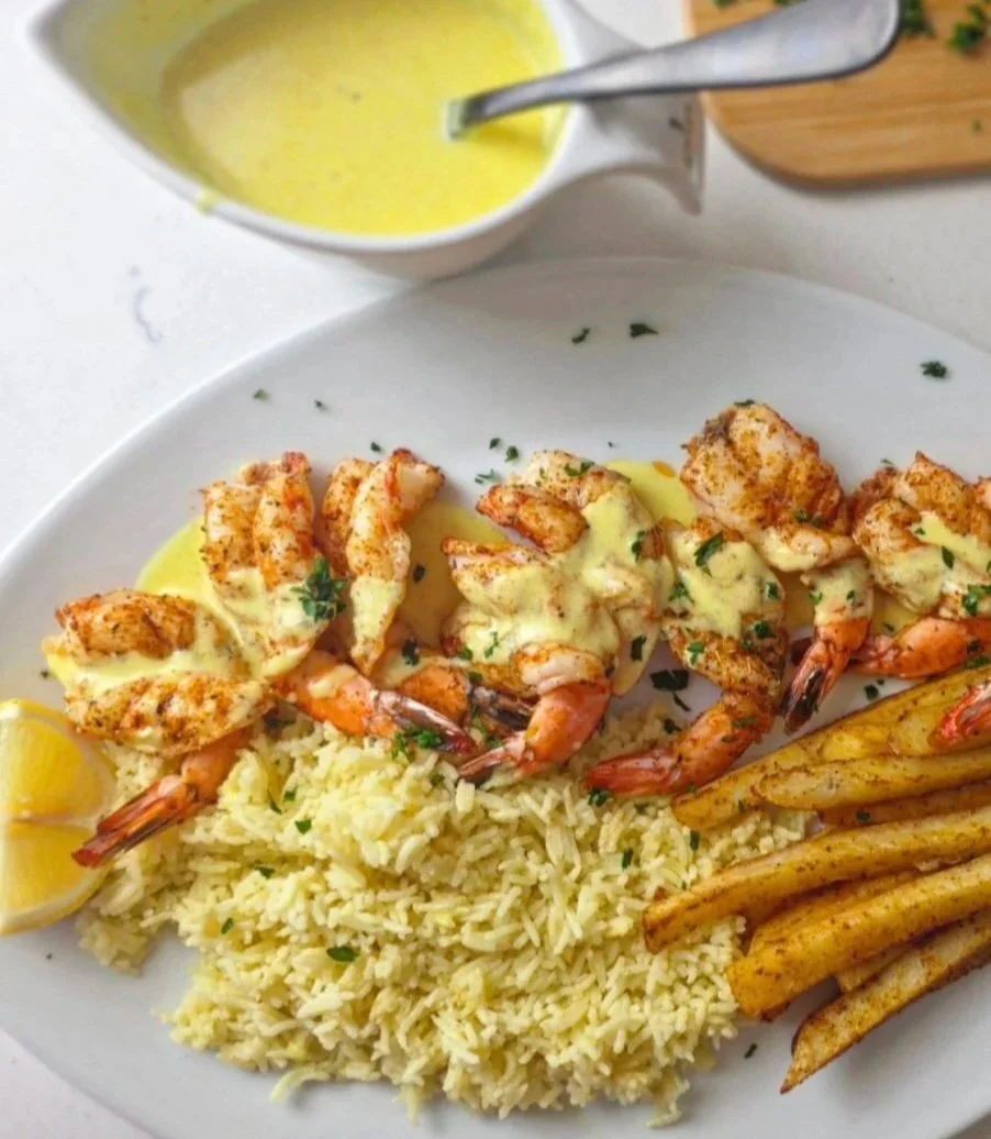 Copy Cat Ocean Basket Shrimp Platter with Lemon Cream Sauce