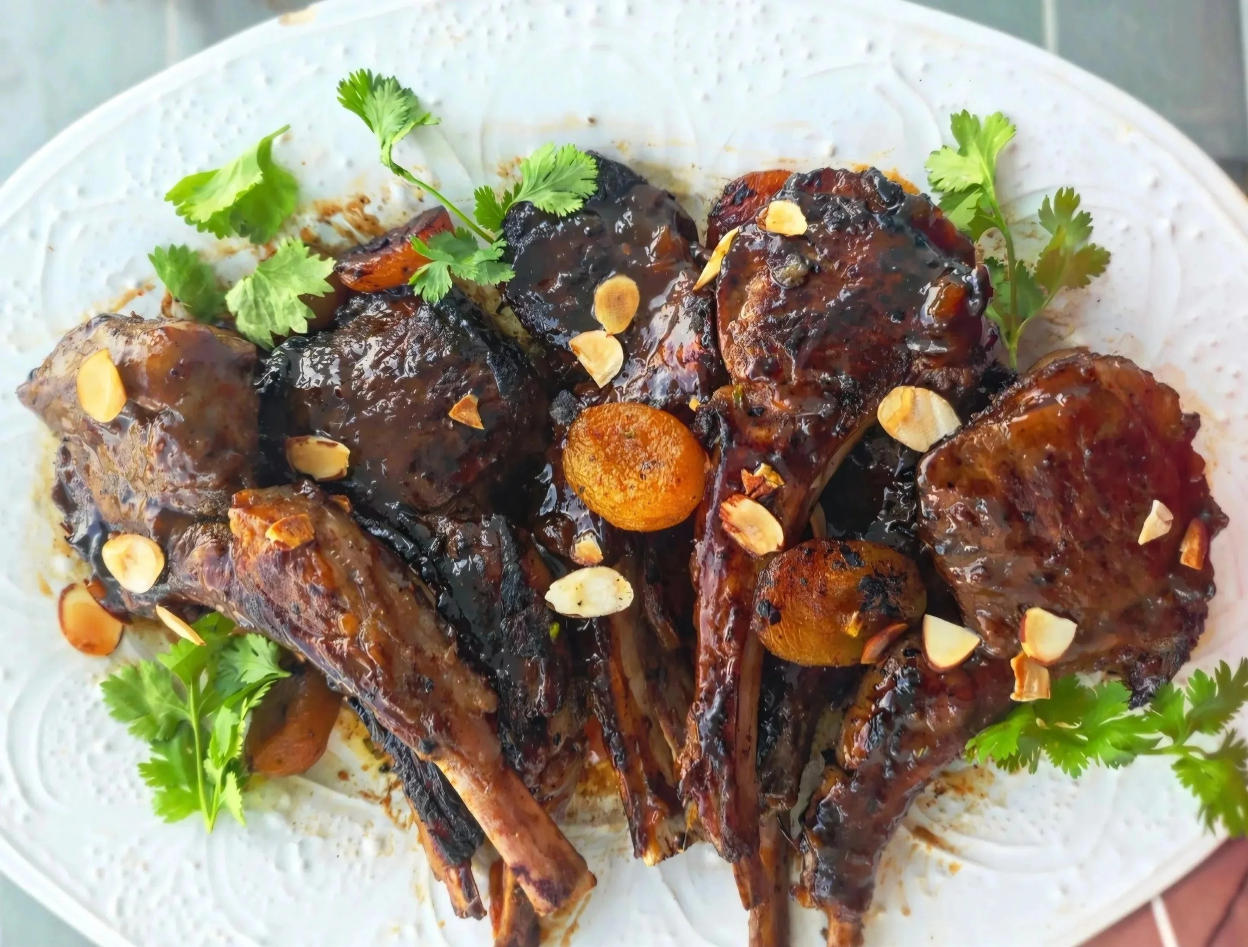 Apricot and Chutney Glazed Lamb Chops