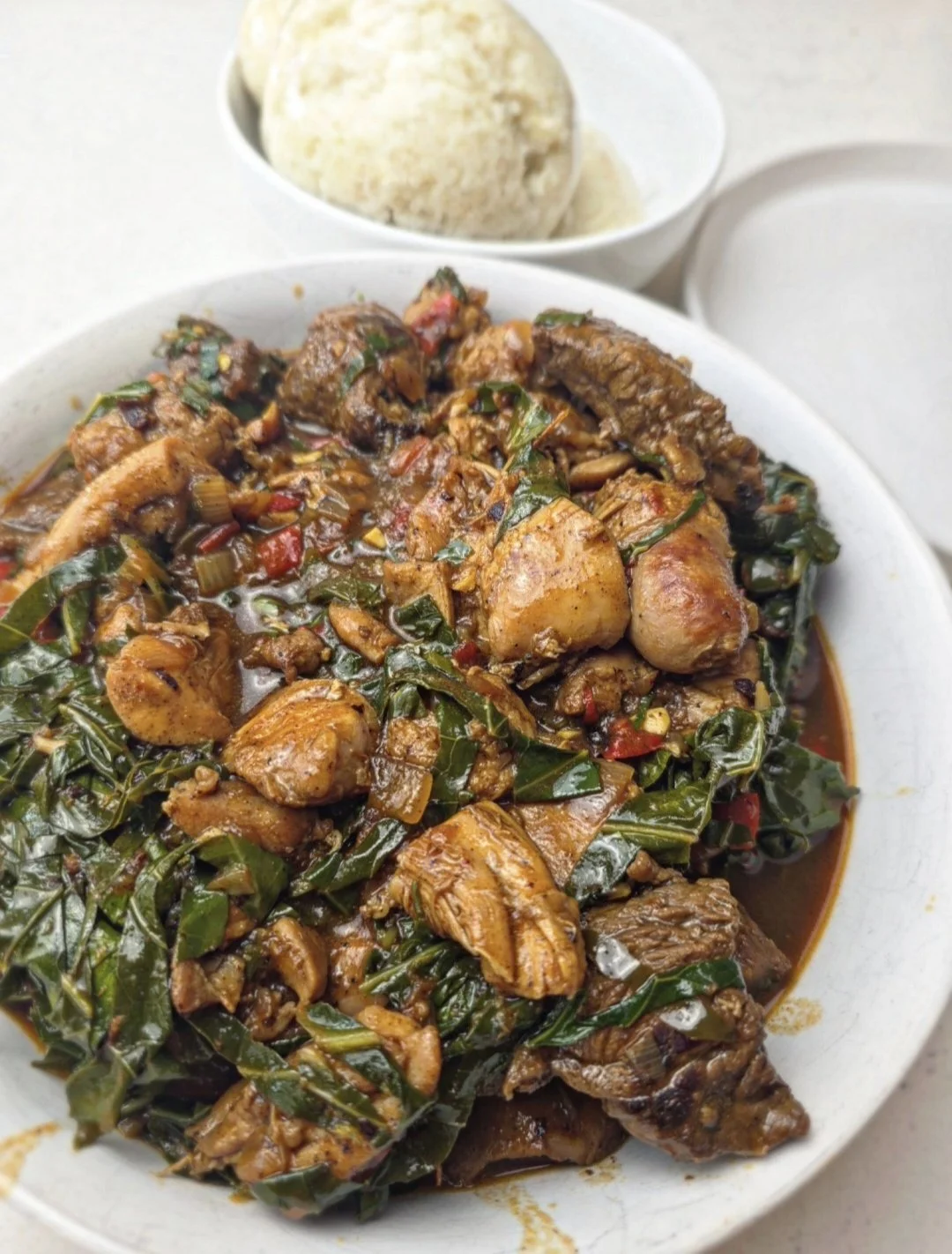 Zimbabwean Gango (Meat Medley and Greens) 