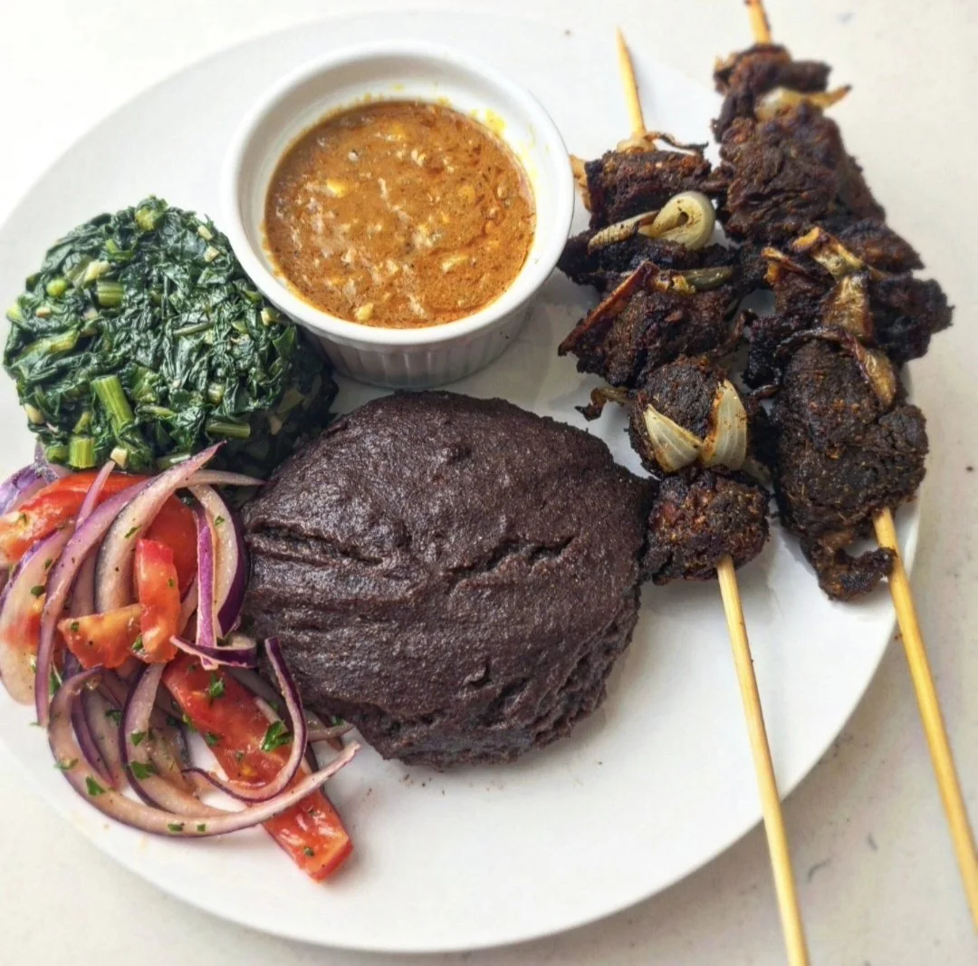 Goat “Kebab Style” With Coconut Curry Sauce