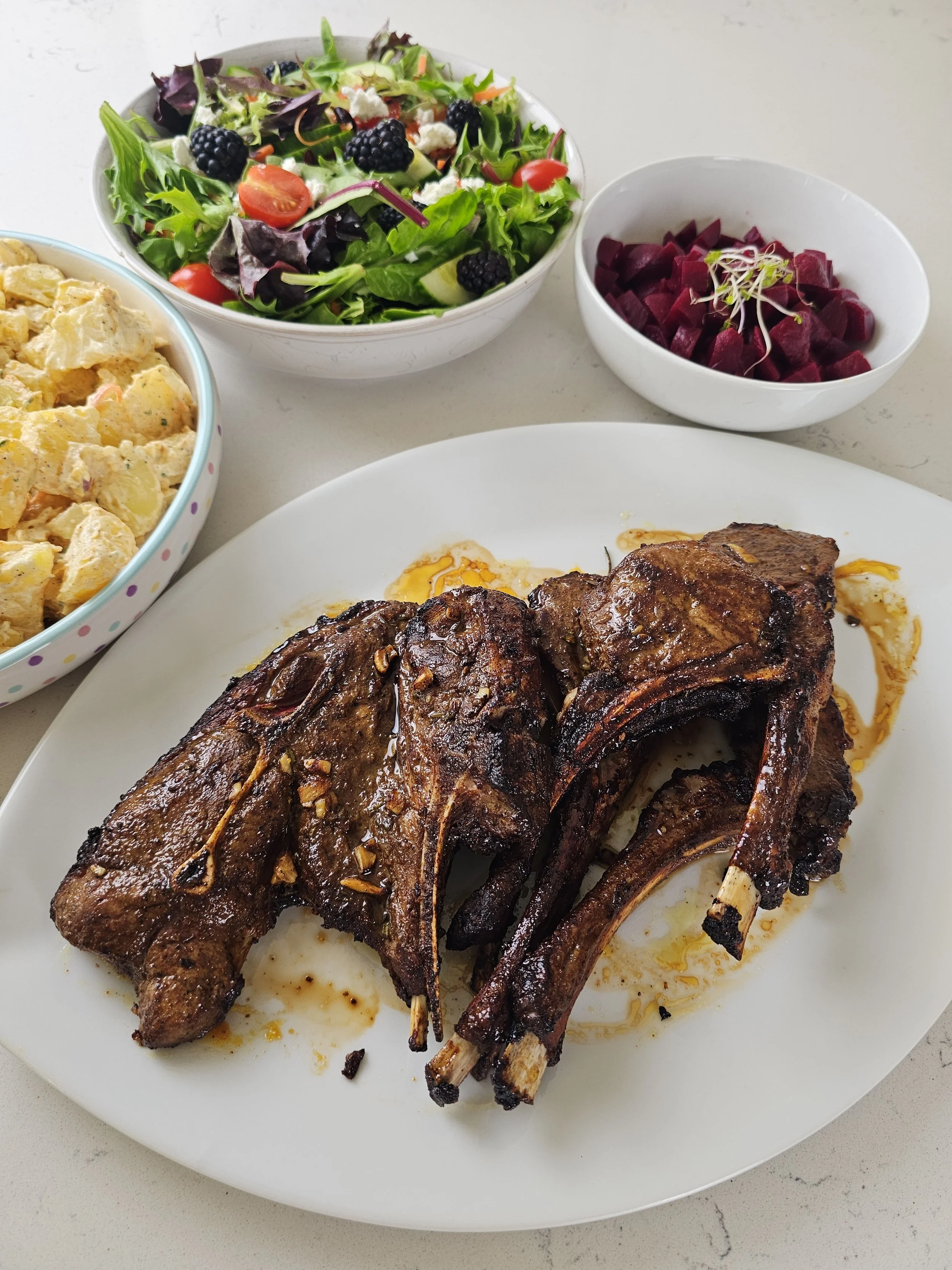 Braai-Style Spiced Lamb Chops with Pine Nut