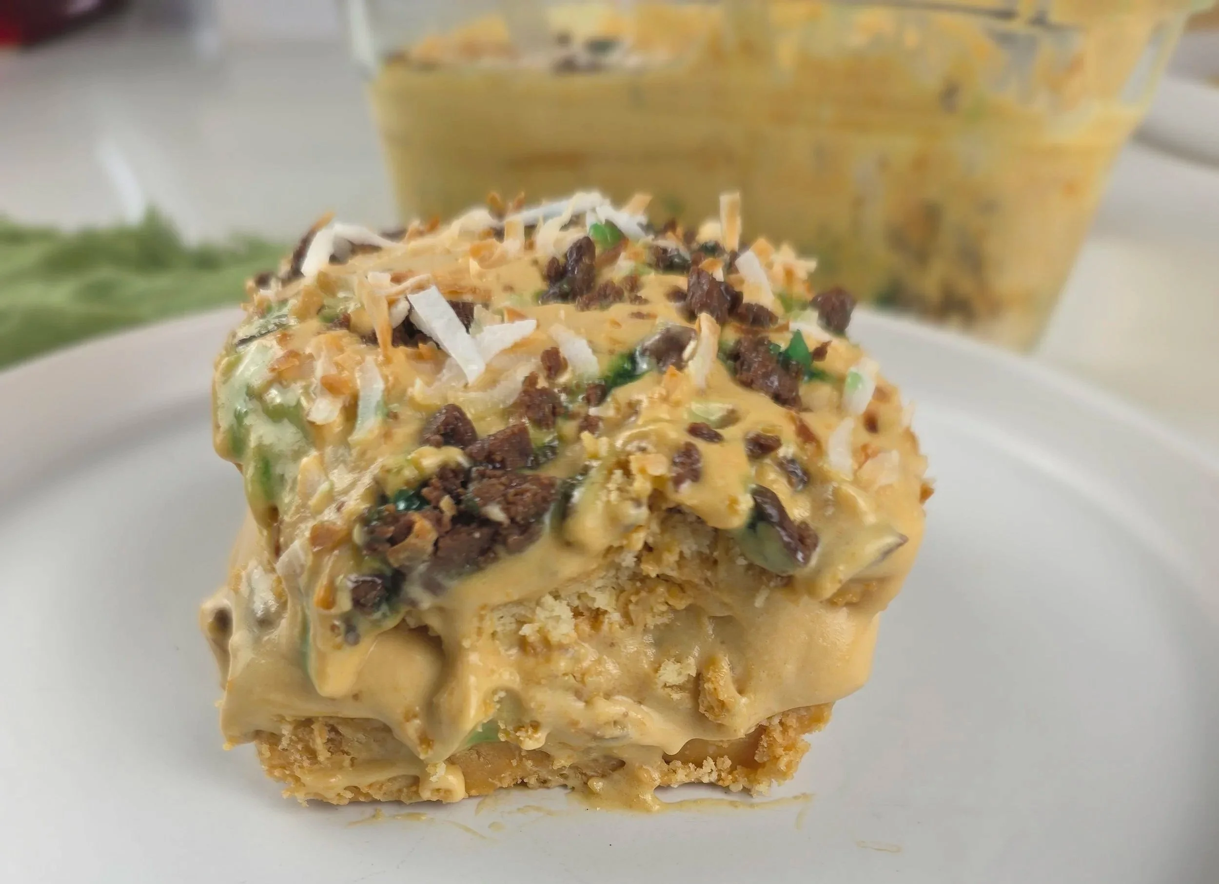 Peppermint Crisp Tart with Coconut