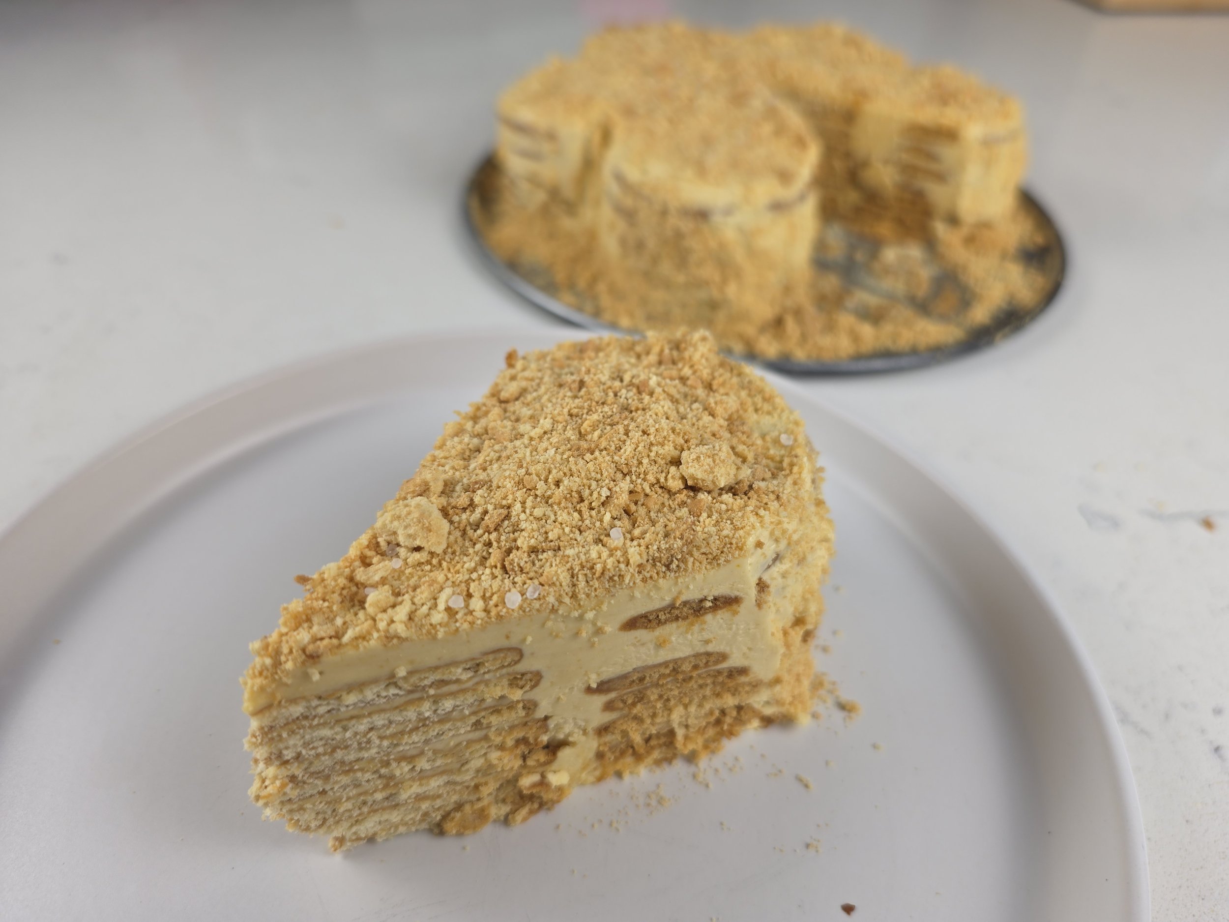 Salted Caramel Bola de Bolacha (Portuguese Biscuit Cake)