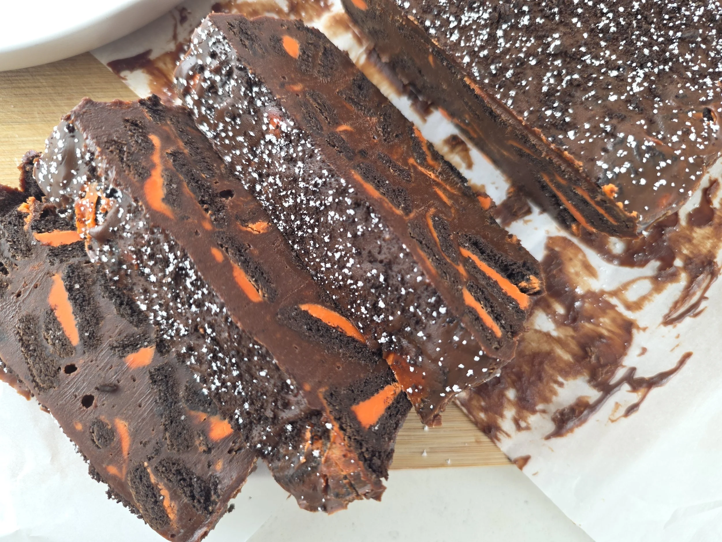 No-Bake Chocolate Biscuit Fridge Cake